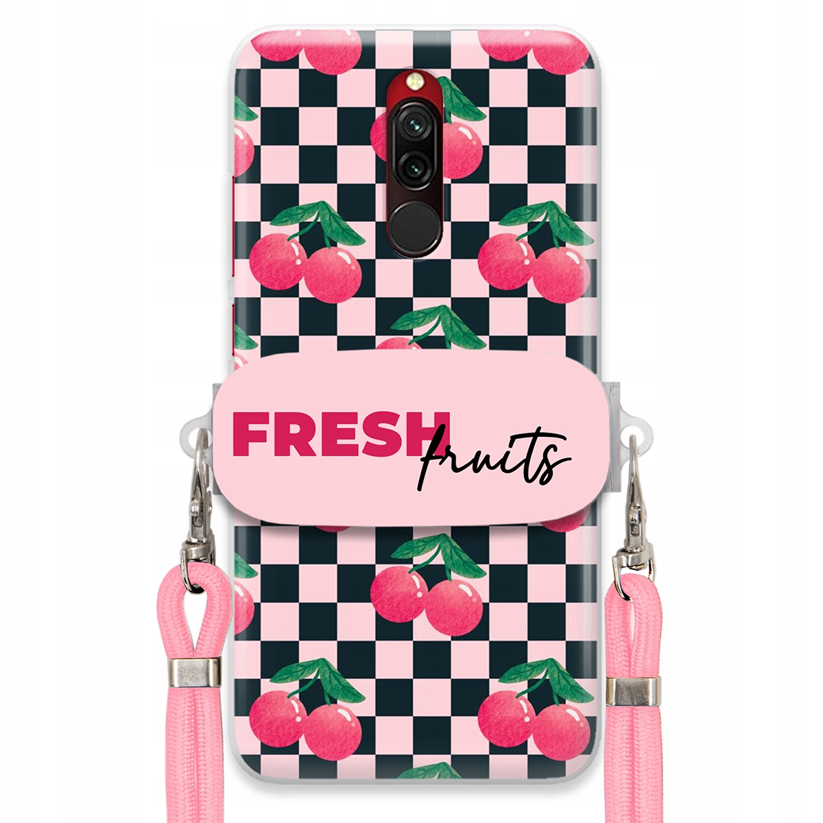 Puzdro pre Xiaomi Redmi 8 Crossbody vodítko držiak šachovnice Fresh Fruits