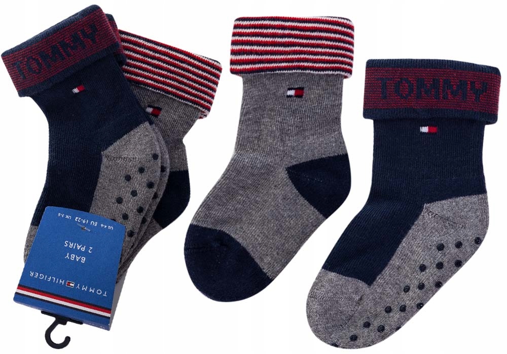 

Tommy Hilfiger Skarpetki 2P Grey/navy/red r.19-22