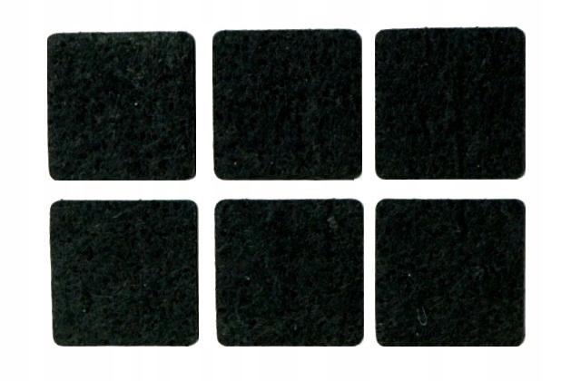 

[Mrówki] Podkładki filcowe czarne 6 szt. 27x27mm