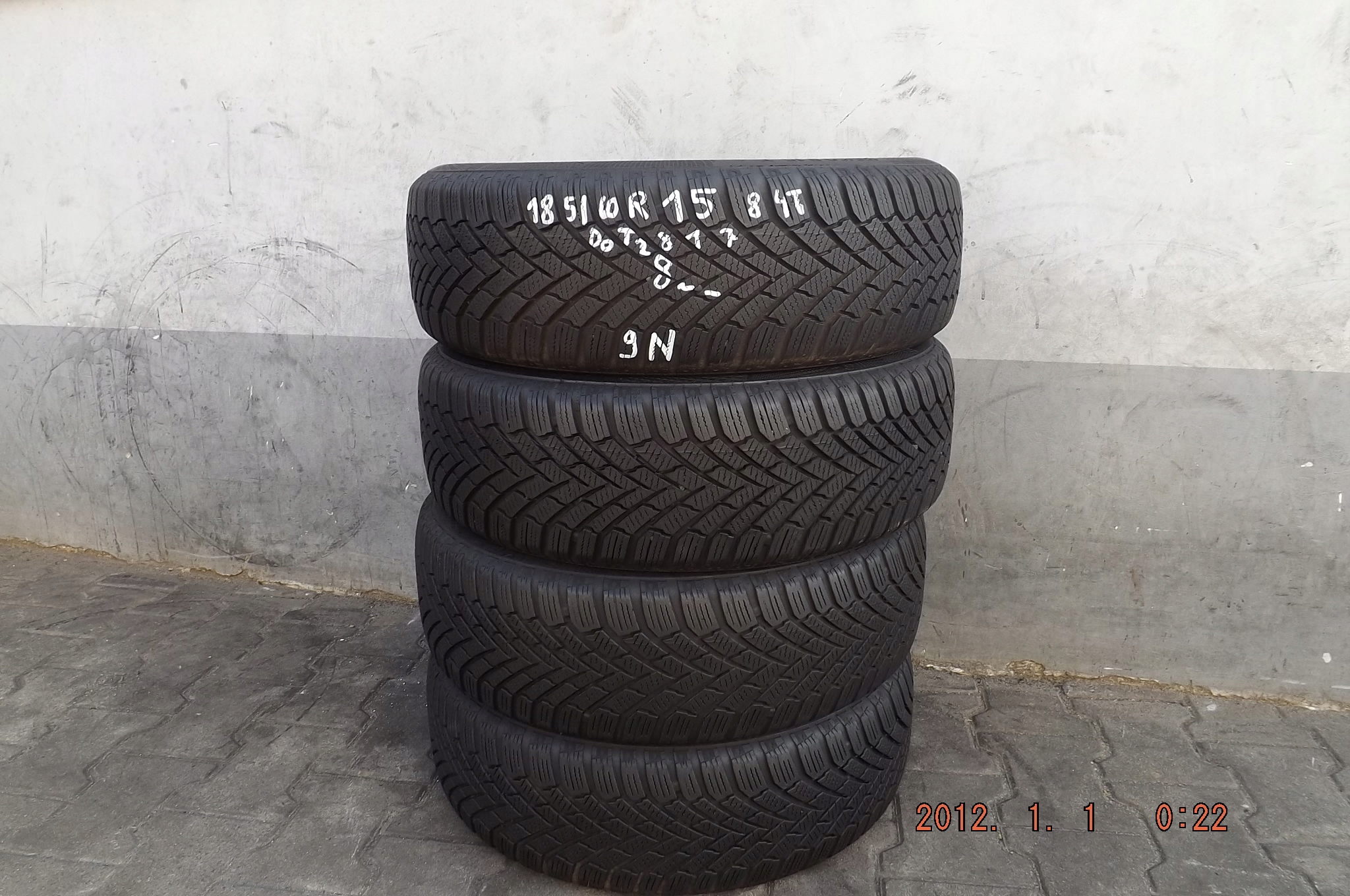 [9N] 4XZIMA 185/60R15 84T CONTINENTAL WINTERCONTACT TS860 & Sezon zimowe
