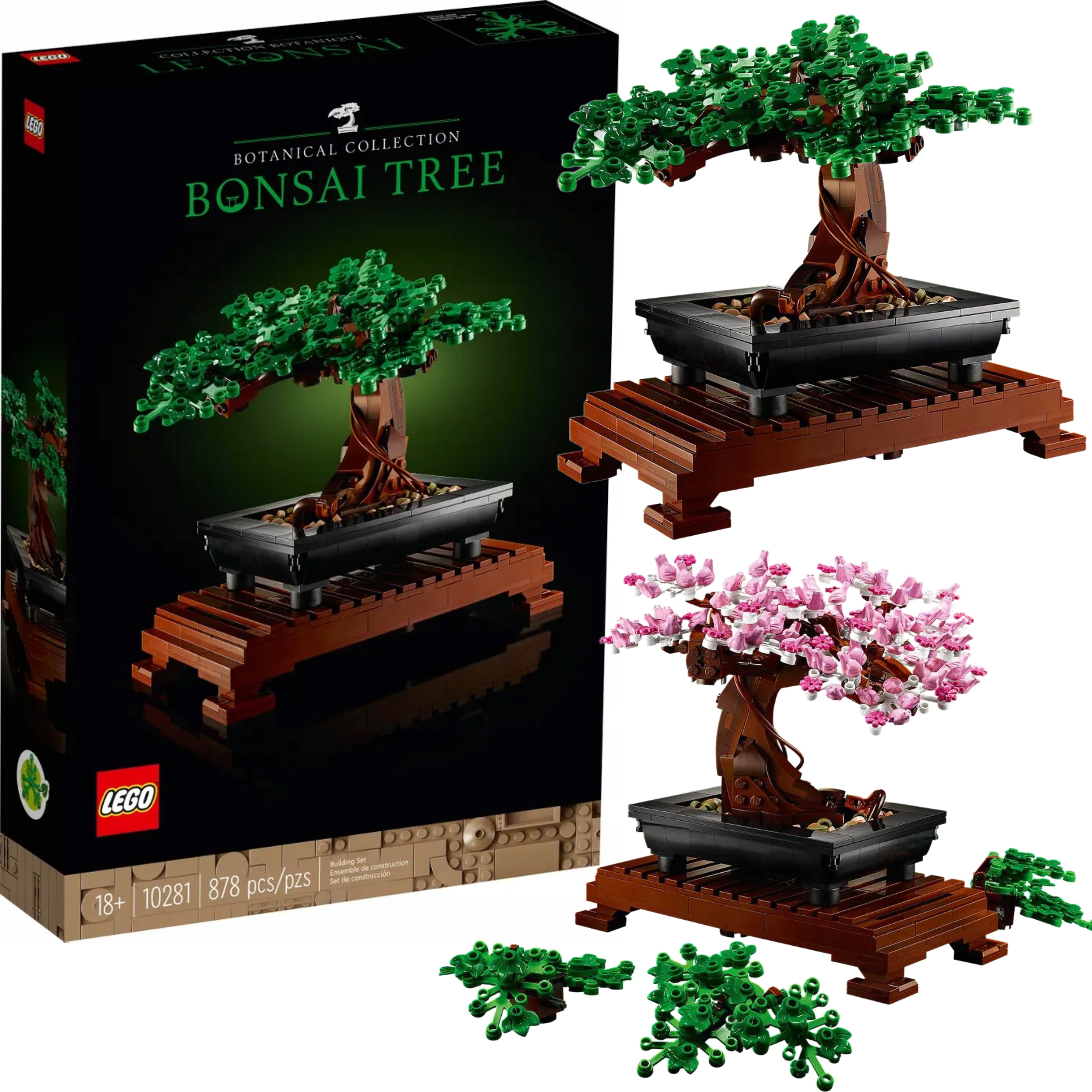 Lego Stromek Bonsai Květiny Valentýn Dárek pro dívku chlapce Icons
