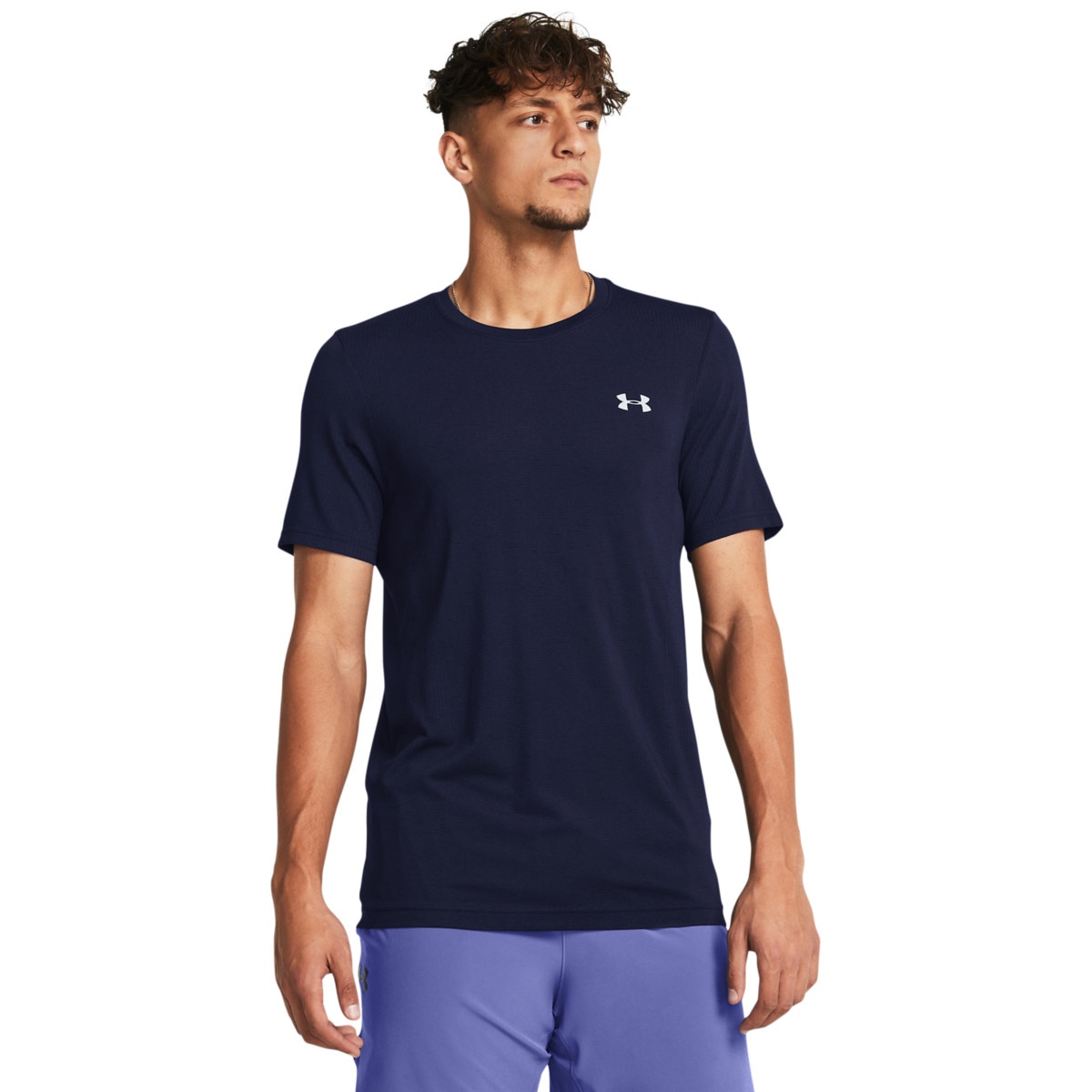 T-shirt treningowy męski koszulka Under Armour Vanish granatowy L