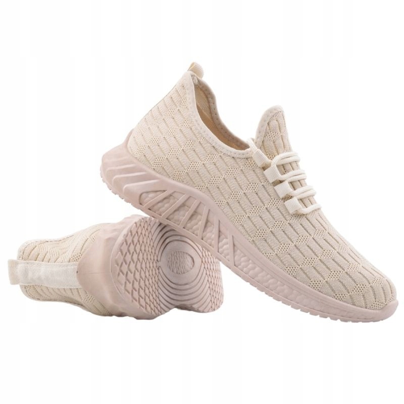BEŻOWE BUTY SPOROTWE DAMSKIE DO BIEGANIA ADIDASY PŁASKIE WSUWANE SZNUROWANE Marka inna