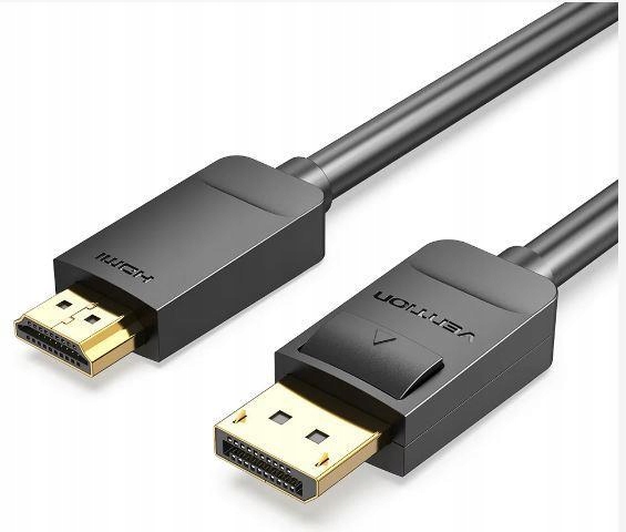 Kabel DisplayPort do HDMI 1.5m Vention 1080P 60Hz Cynowana Miedź