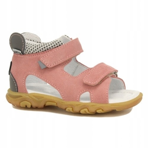 Sandały dziewczęce BARTEK na rzepy różowe r.26