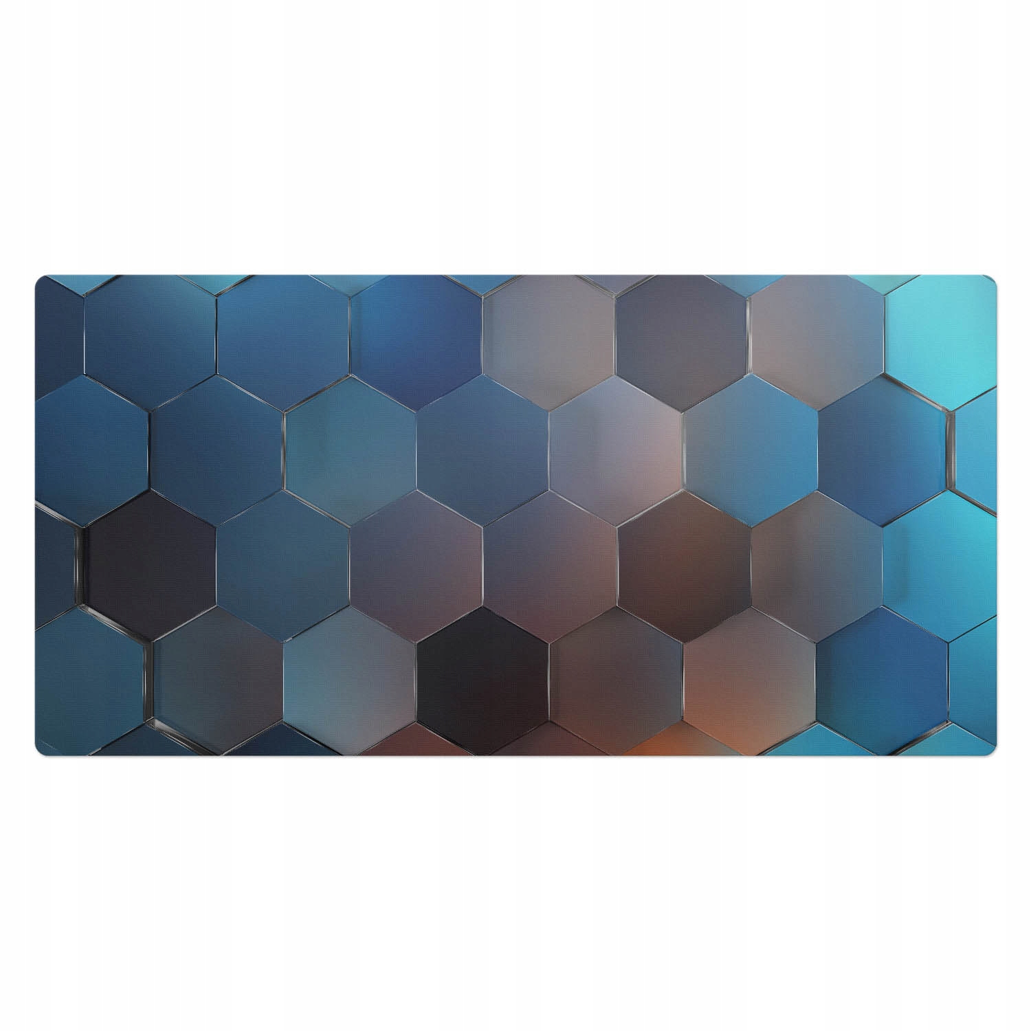 Vinylová podložka na psací stůl s grafikou Vzor v hexagonálním gradientu 100 x 50 cm