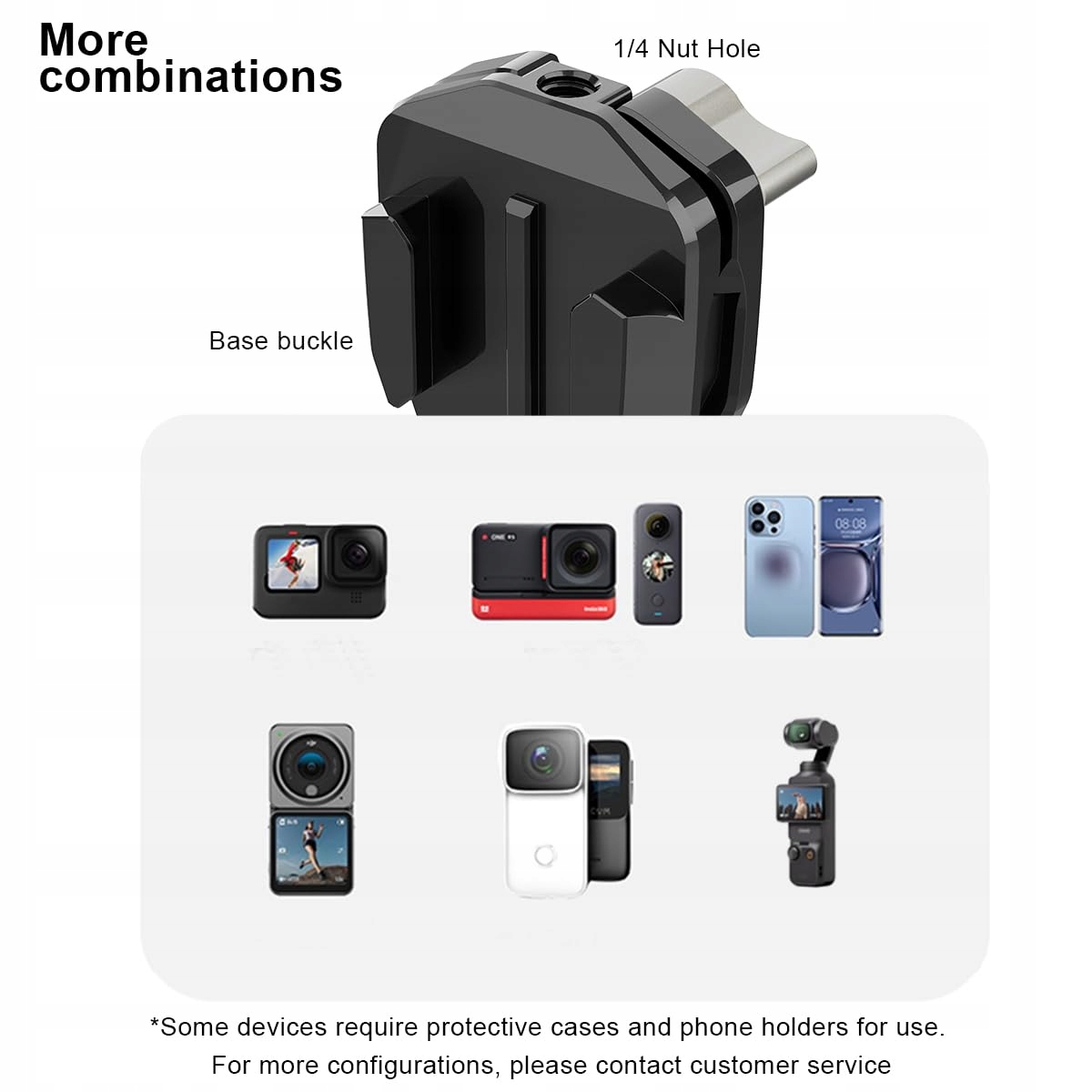 Uchwyt Clip Na Szybe Motocyklowa Do GoPro Insta360 DJI Smartfona LUPHOLUE — miniatura 5