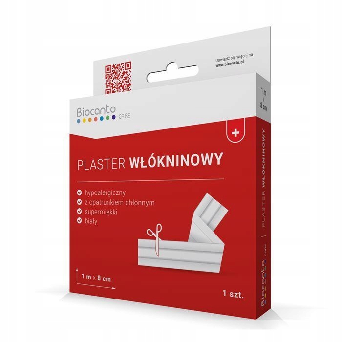 Biocanto Plaster Włókninowy 1m x 8cm 1 szt