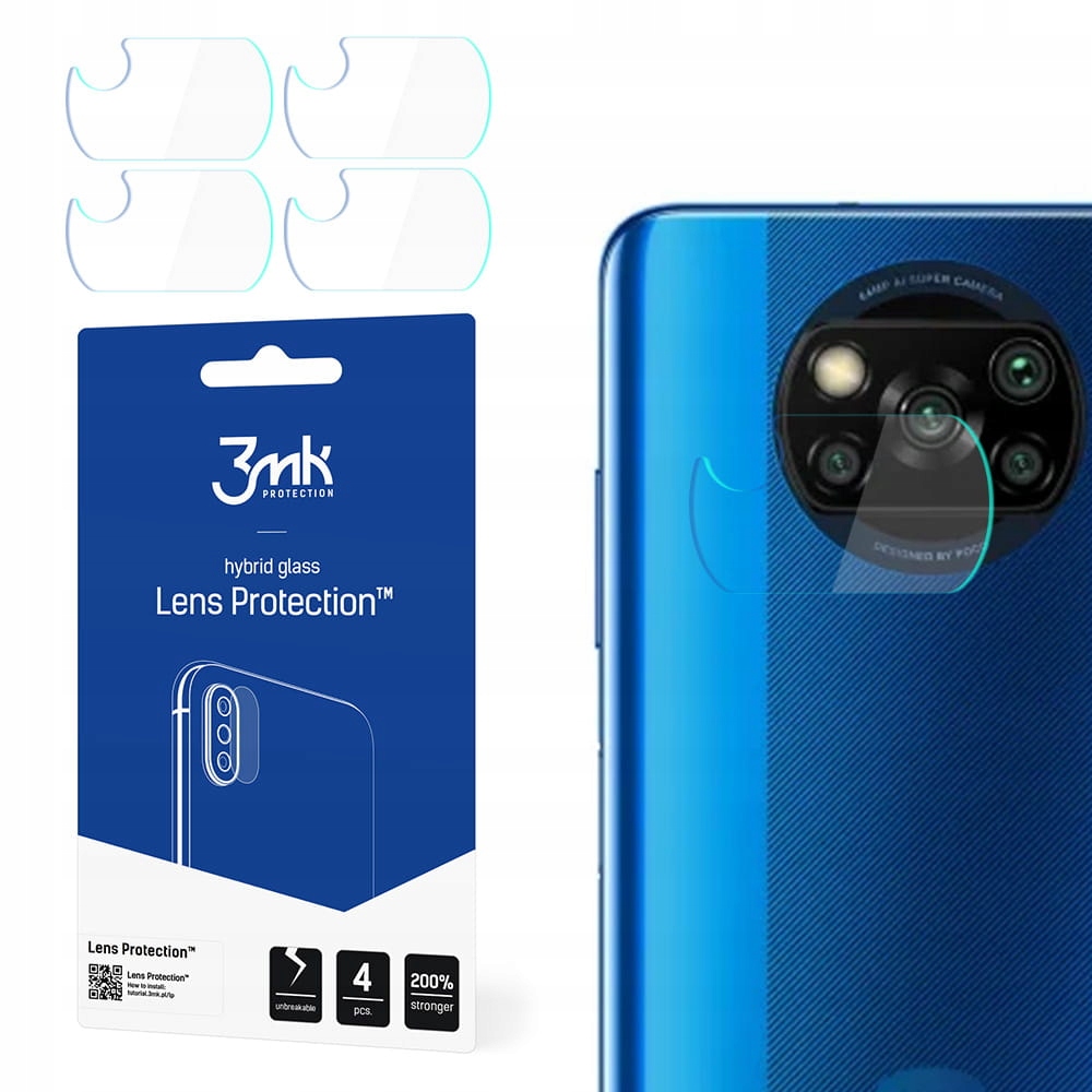 

Szkło na obiektyw aparatu do Xiaomi Poco X3 - 3mk
