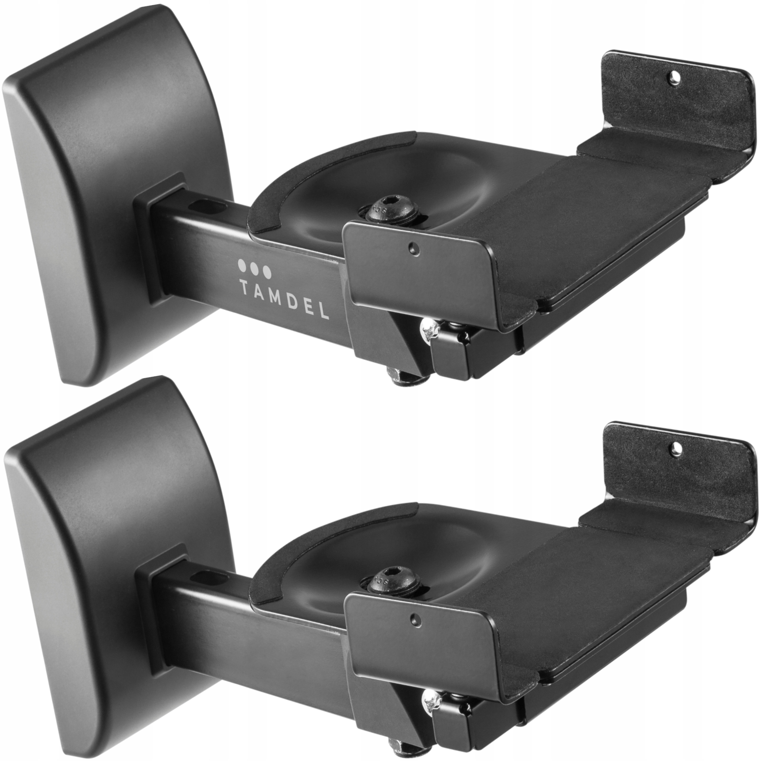 Uchwyt ścienny zaciskowy do głośników kolumn satelit 2szt uniwersalny mocny