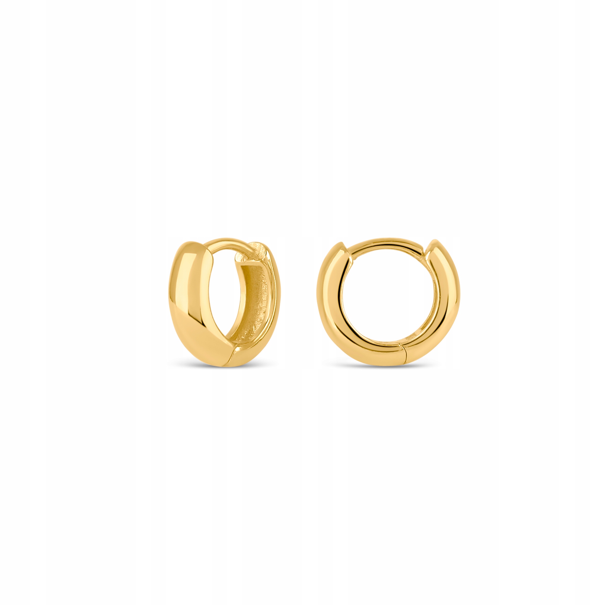 Kolczyki koła pozłacane Ania Kruk złote gładkie szerokie 0,6 cm srebro 925