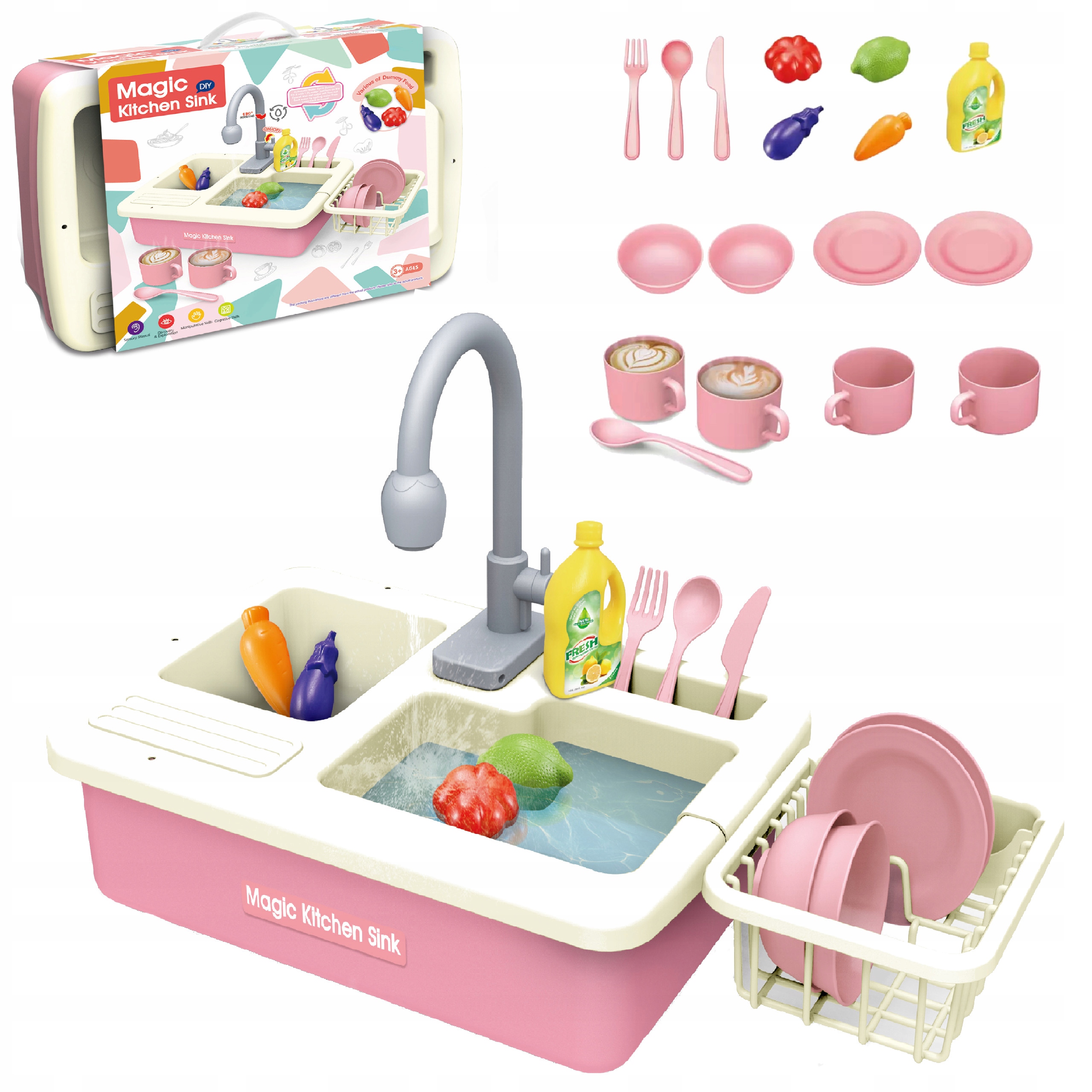 

Duży Zlewozmywak Akcesoria Kran Z Wodą 1202-2R