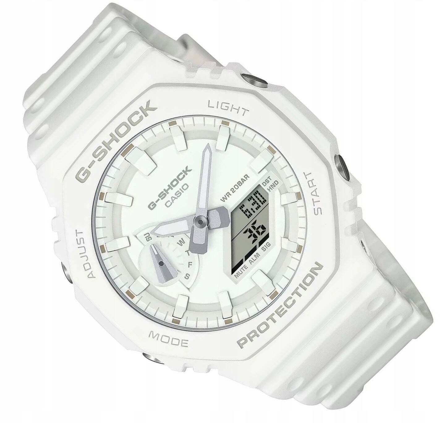 Sportovní Bílé Vodotěsné Hodinky Casio G-shock GA-2100 -7A7ER WR200