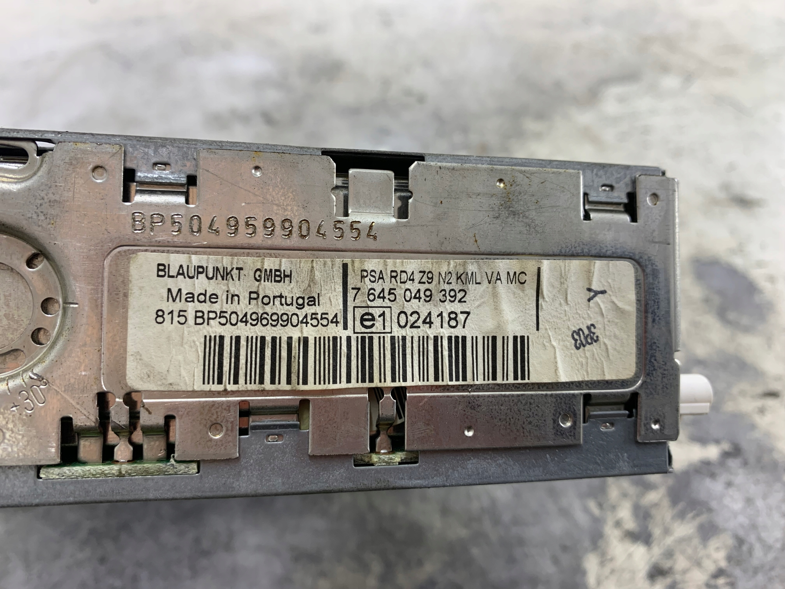 PEUGEOT 607 RADIO original CD