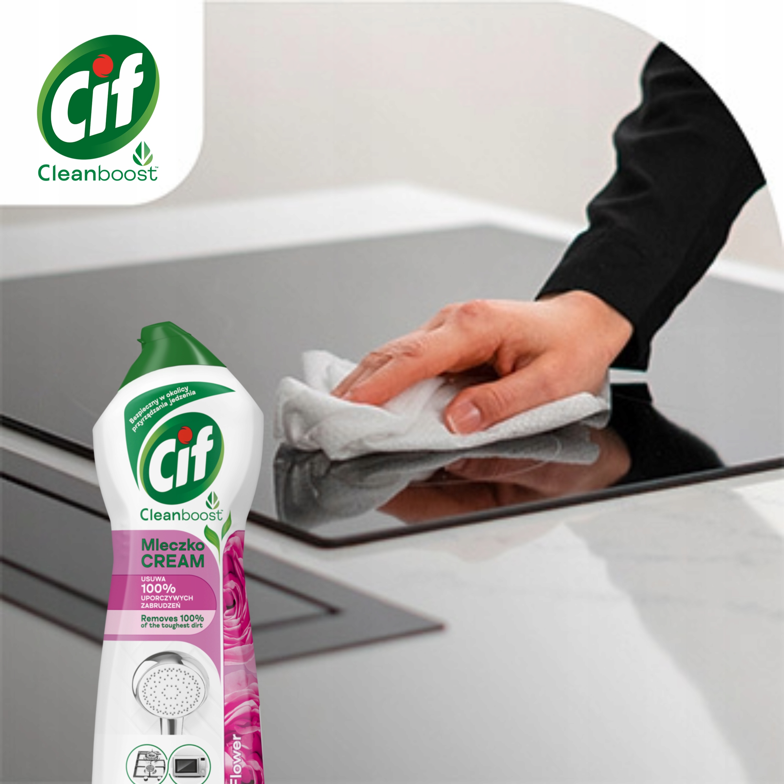 Cif Cream Mleczko do czyszczenia MIX Lemon Pink 2x780g Zastosowanie Płyny i mleczka uniwersalne