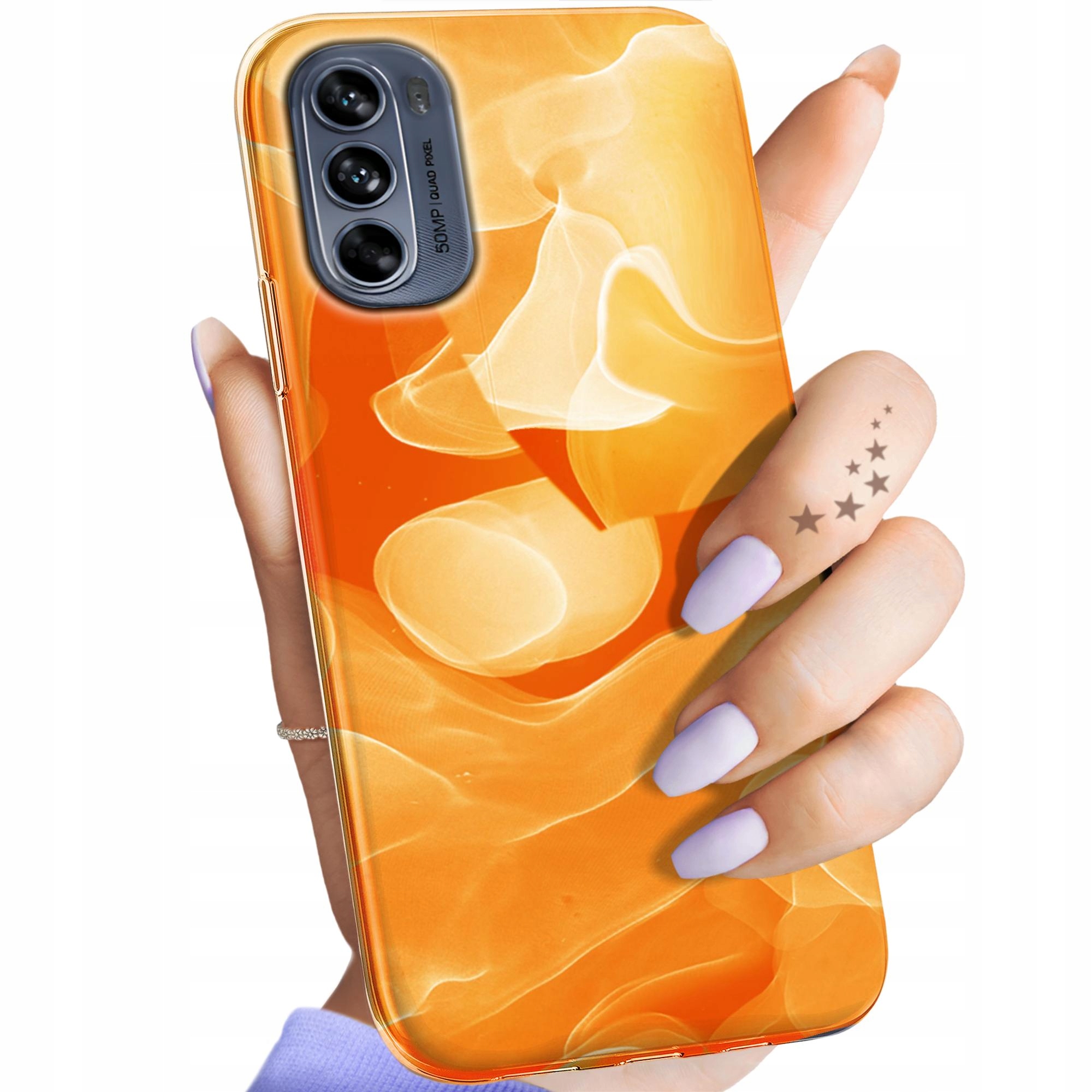 Etui Do Motorola Moto G62 5G Pomarańczowe Pomarańcze Orange Obudowa