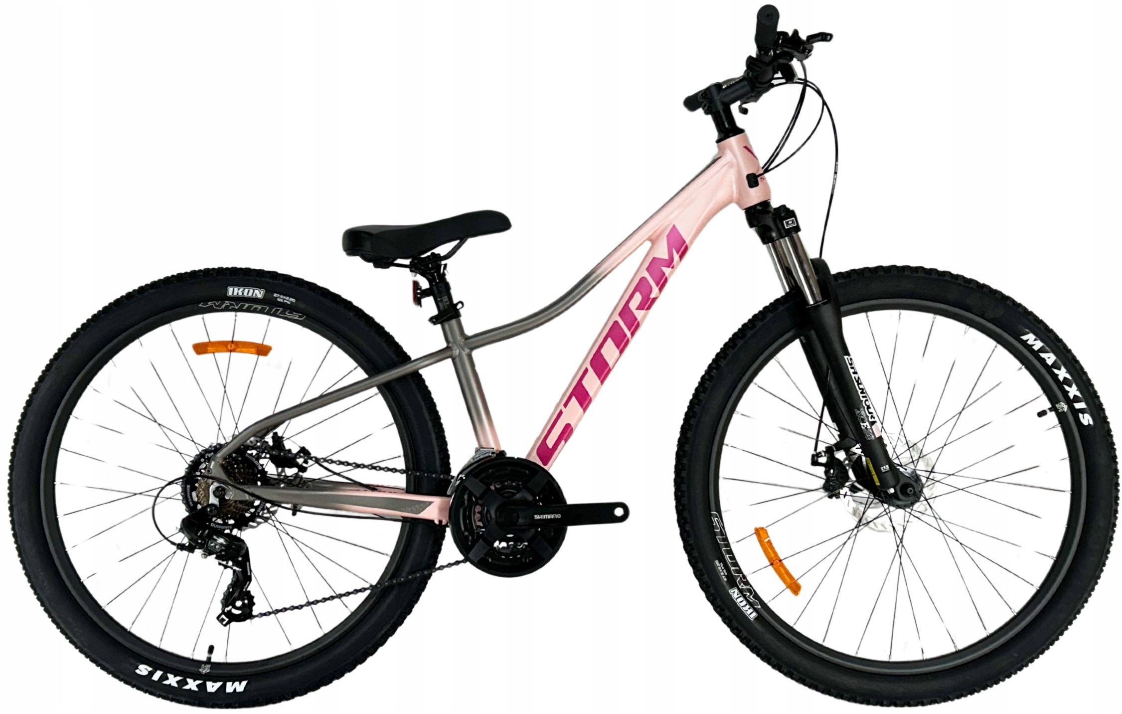 Rower Górski Mtb Storm Shark 1.0 Lady 2D 27,5 rama 13,5 różowy grafit 2025