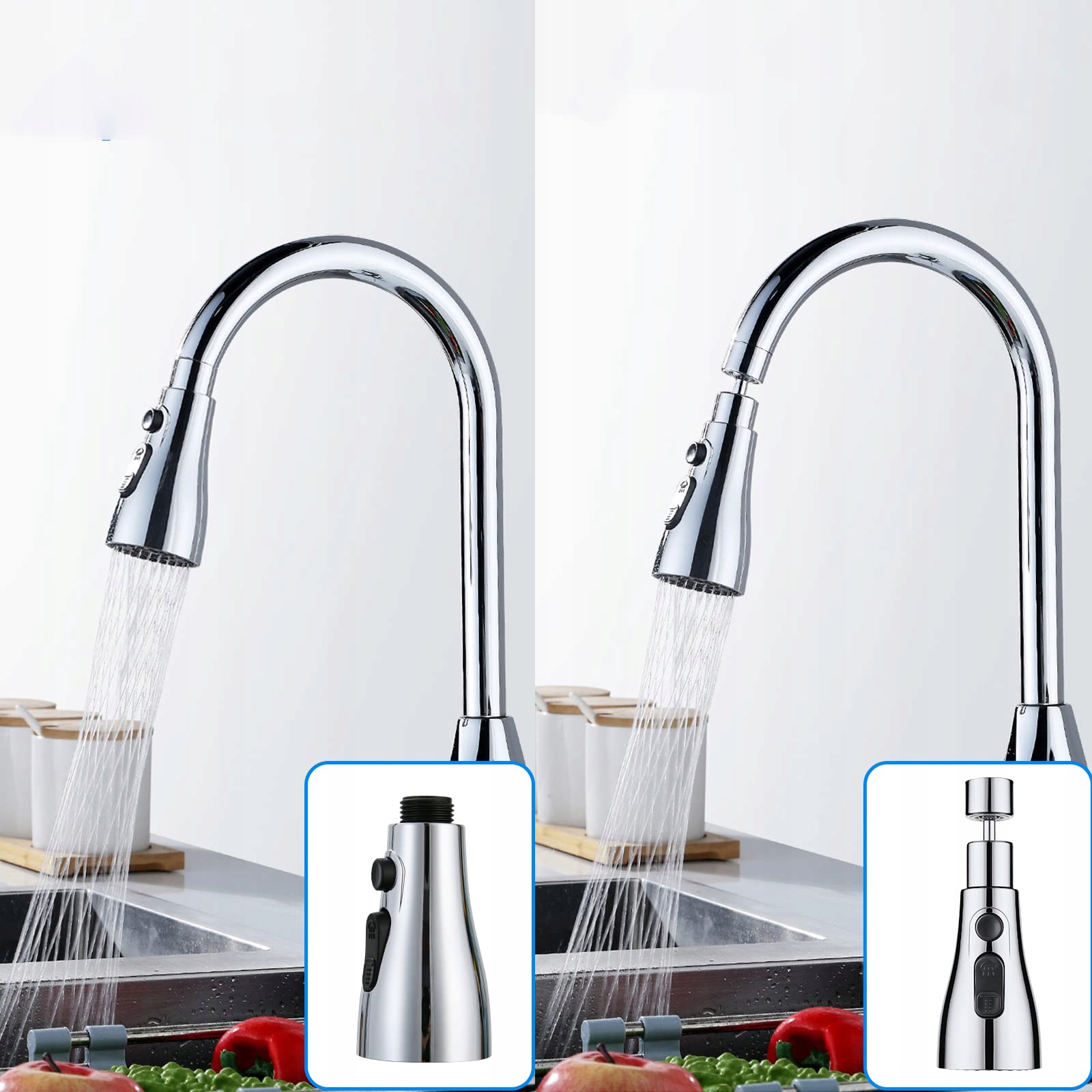 BATERIA KUCHENNA KOŃCÓWKA PRZEDŁUŻKA DO KRANU 3 TRYBY PERLATOR ADAPTER EAN (GTIN) 0762409145491