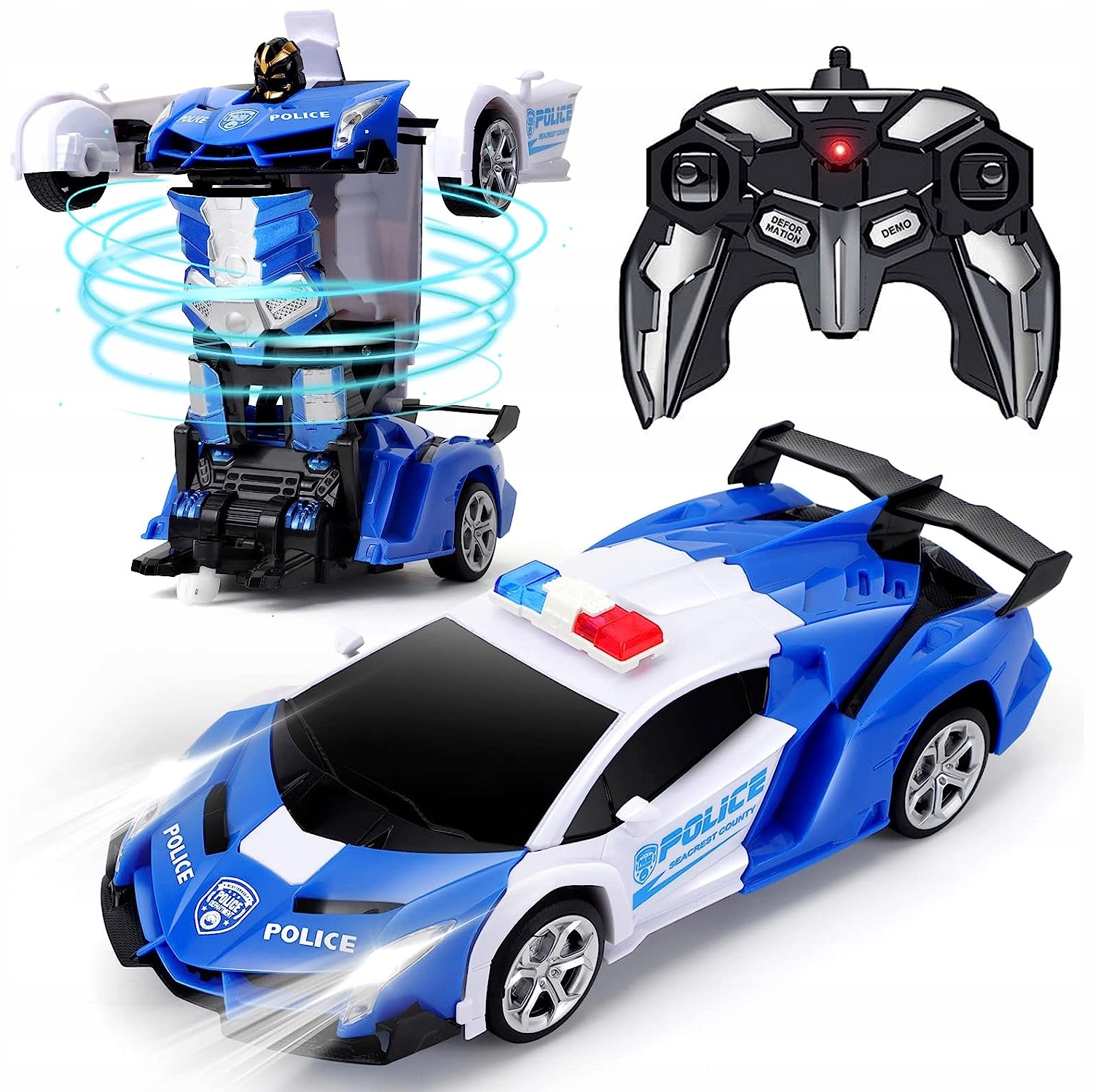 AUTO ROBOT TRANSFORMUJĄCY SAMOCHÓD 2w1 NA PILOT