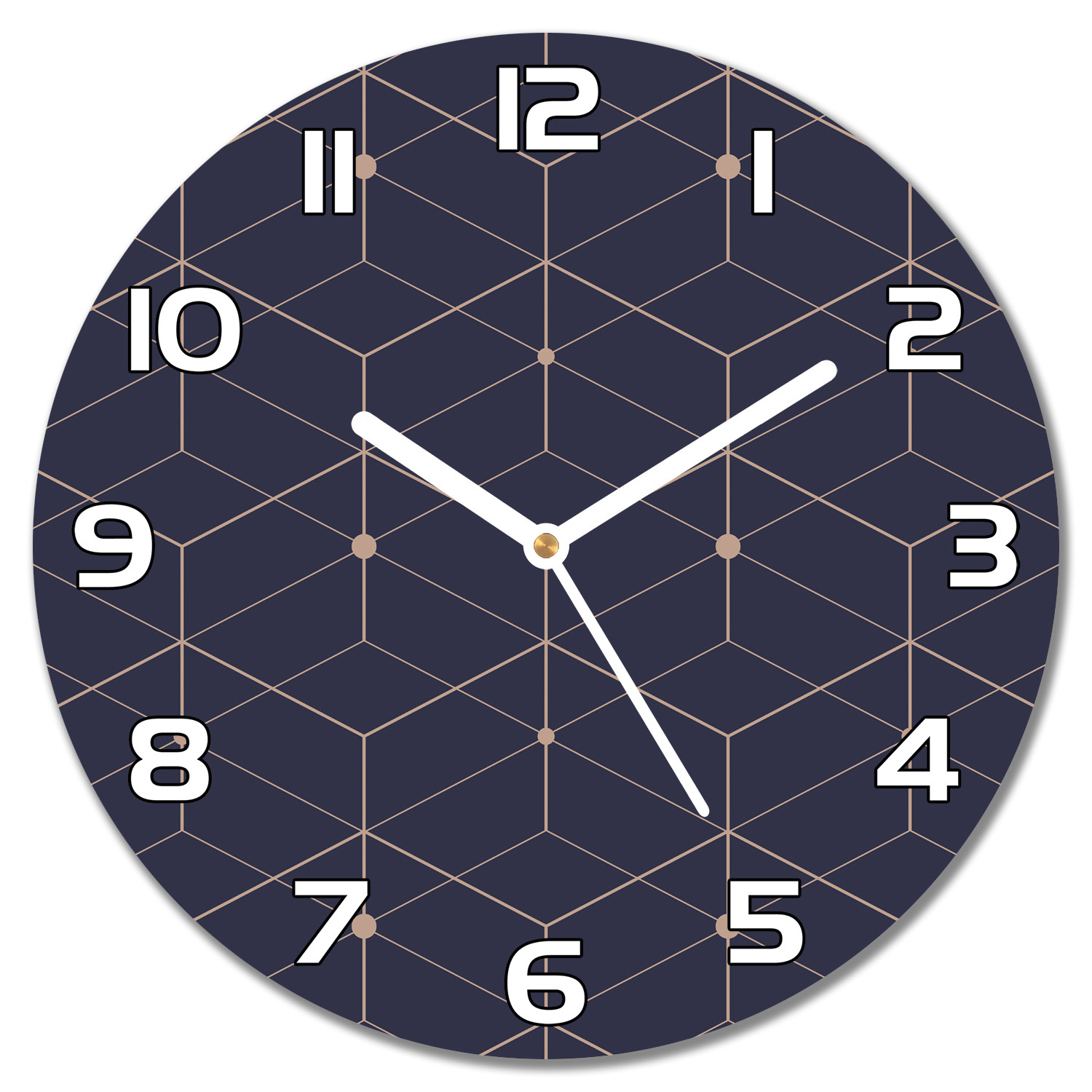 

Zegar ścienny Ciemny geometryczny wzór f30 cm