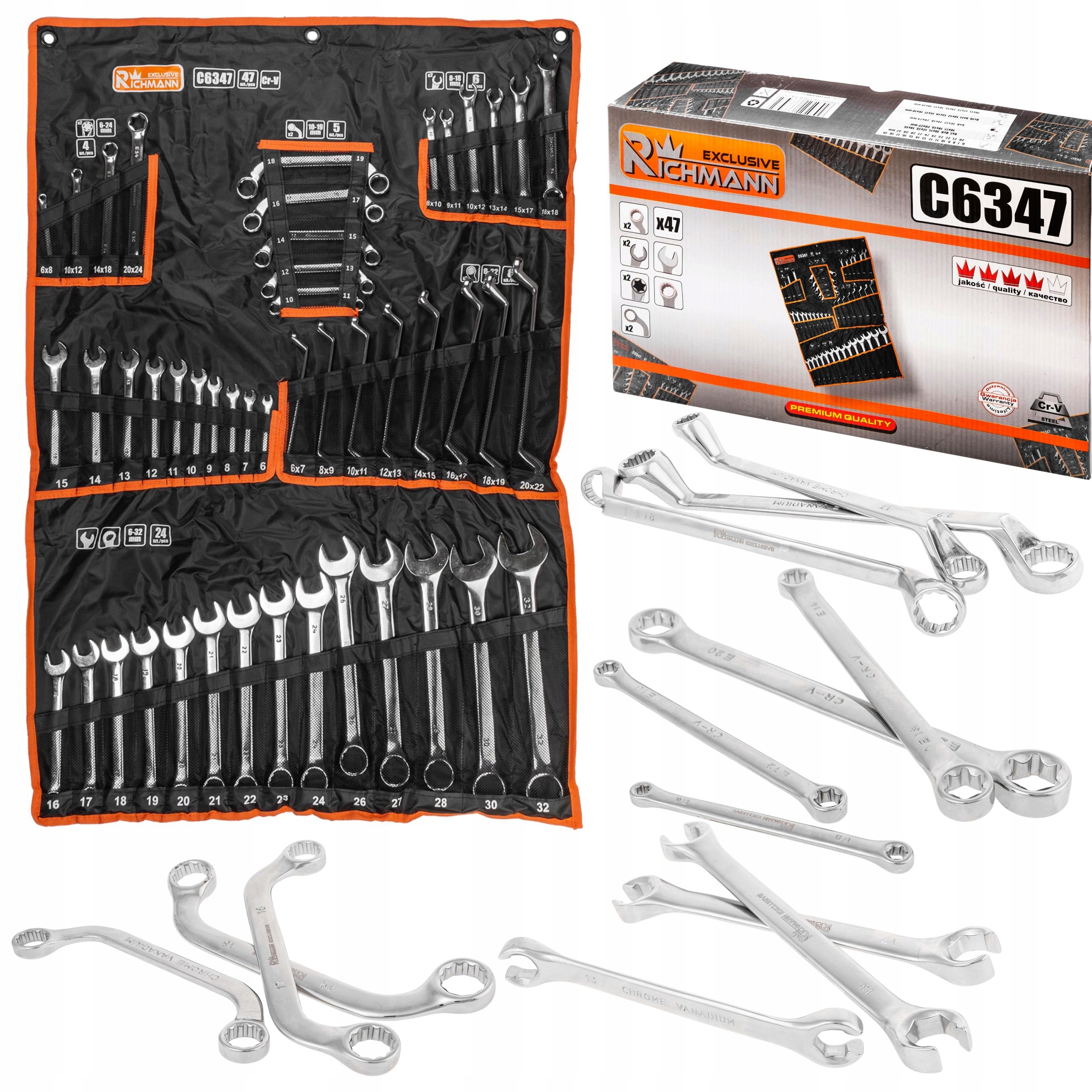 Richmann Kľúče Súprava Očkoplochá 47 ks C6347