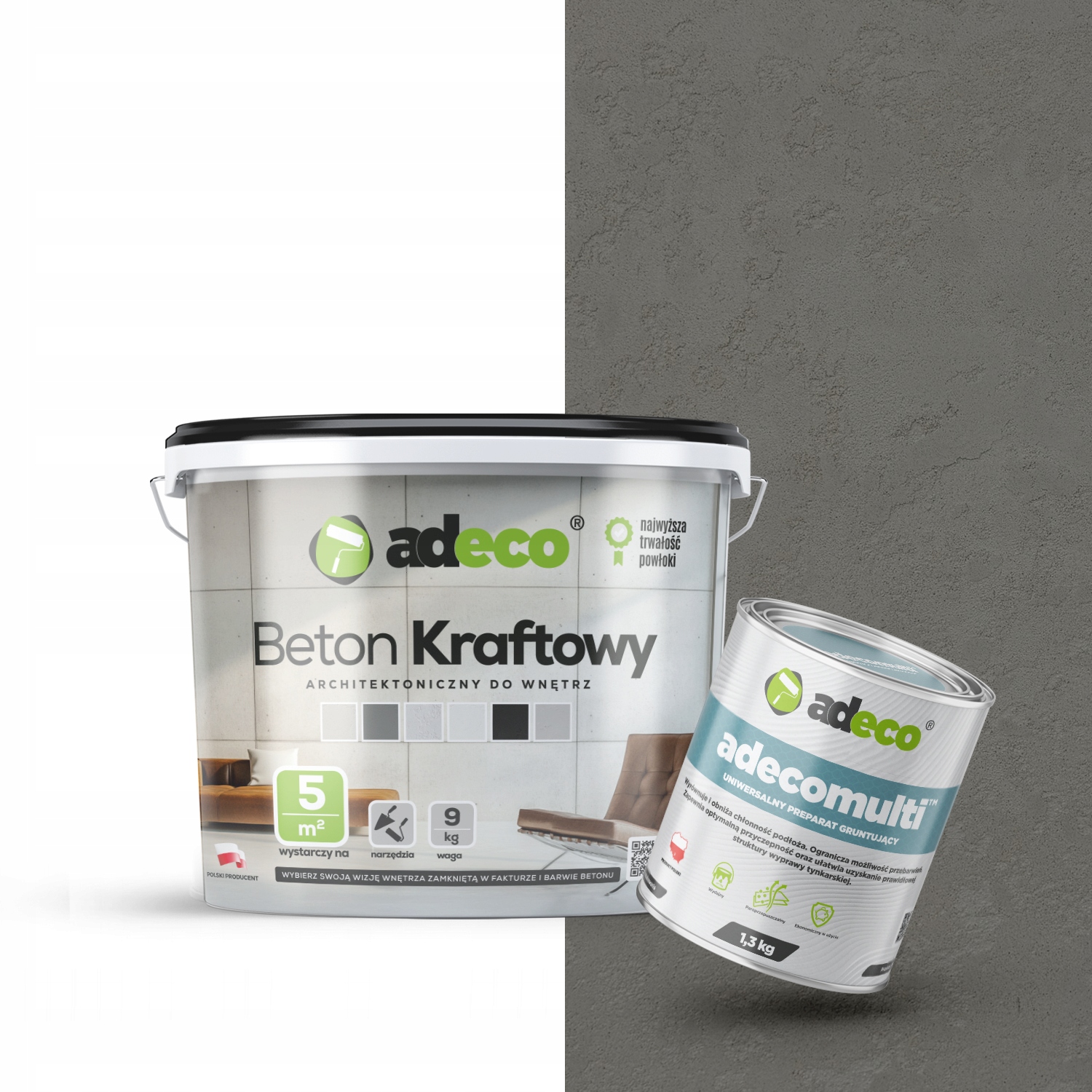 módní architektonický beton šedý ocelový komplet na 5 m2 stříbrný, šedý