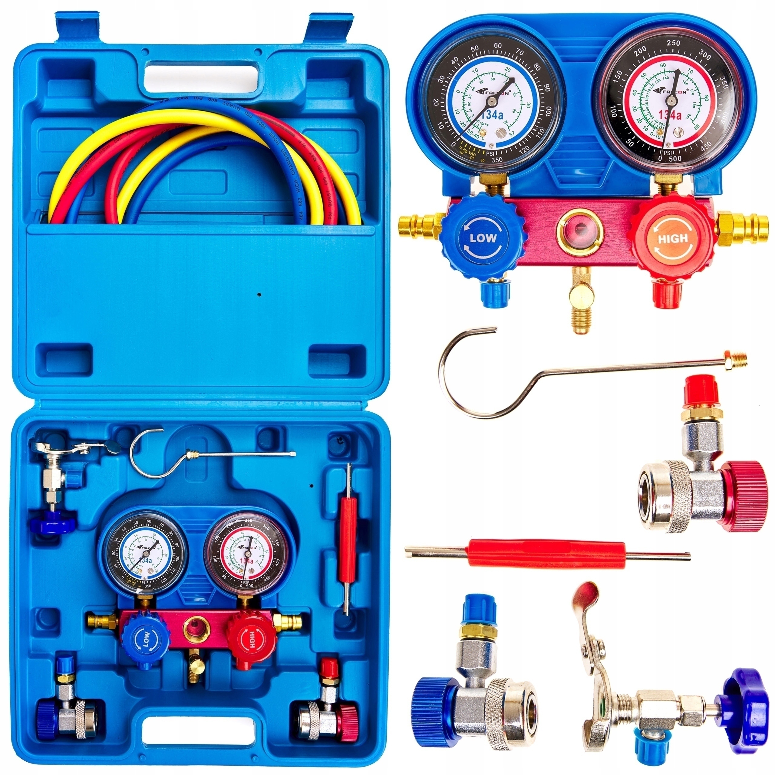 Tester Plnění Měřič Klimatizace Manometry Dusík Hydrogen R134a