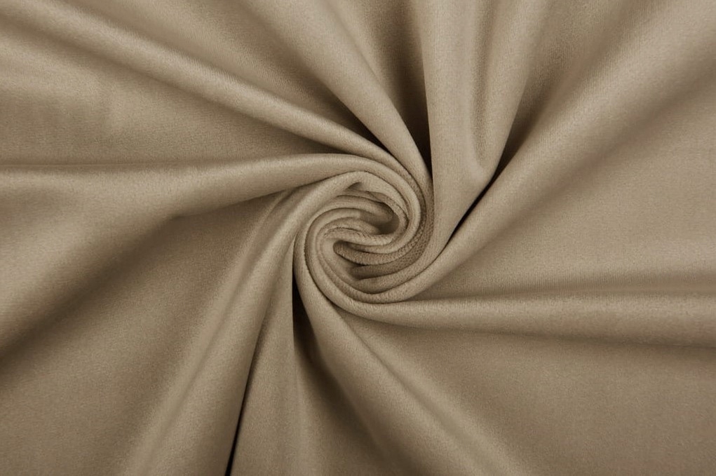 Látka Velur Mat Záclonové Čalounění 280CM Béžová Studená