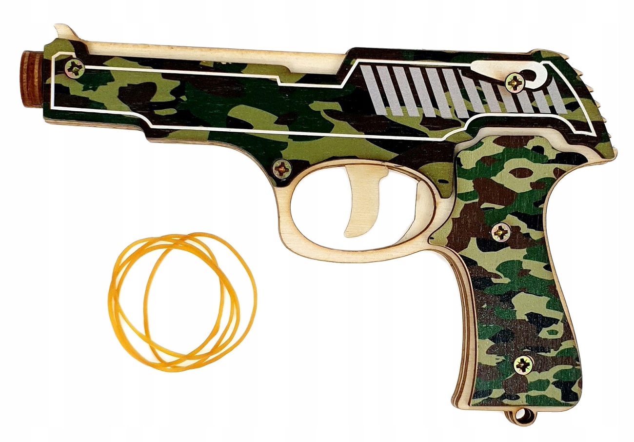 

Pistolet na Gumki Recepturki Zabawka Drewniana