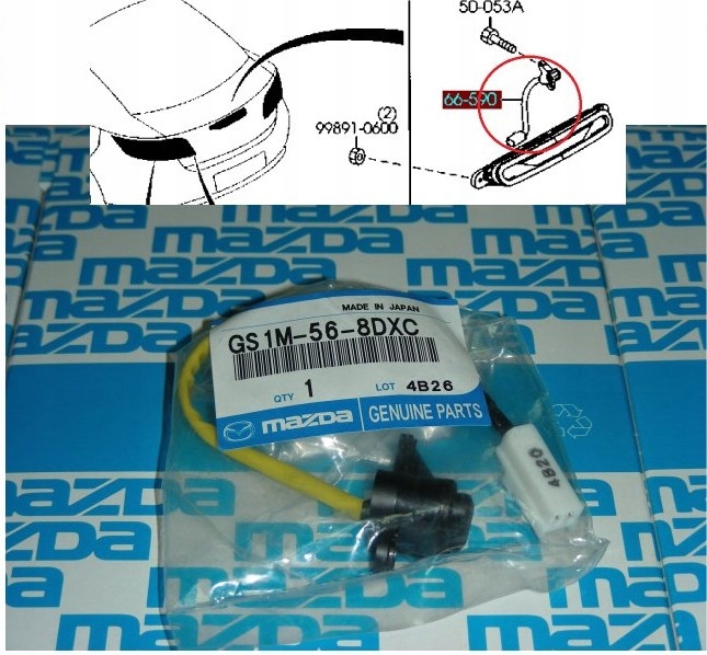 MAZDA6 GH 08 12 PRZYCISK OTWIERANIA TYLNEJ KLAPY Part number GS1M568DXC