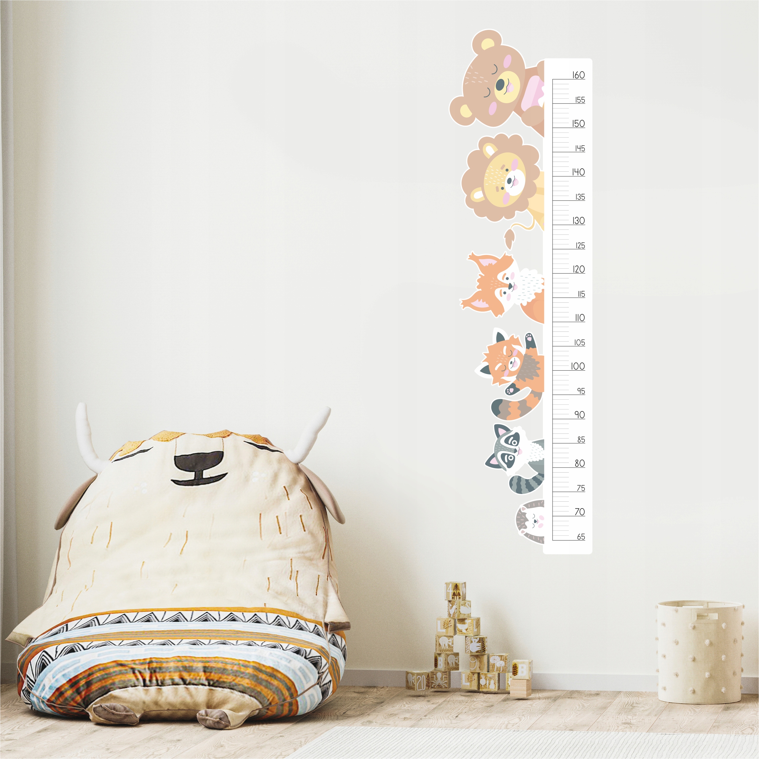 naklejka miarka wzrostu zwierzątka 30x110 Marka Zaplanowane