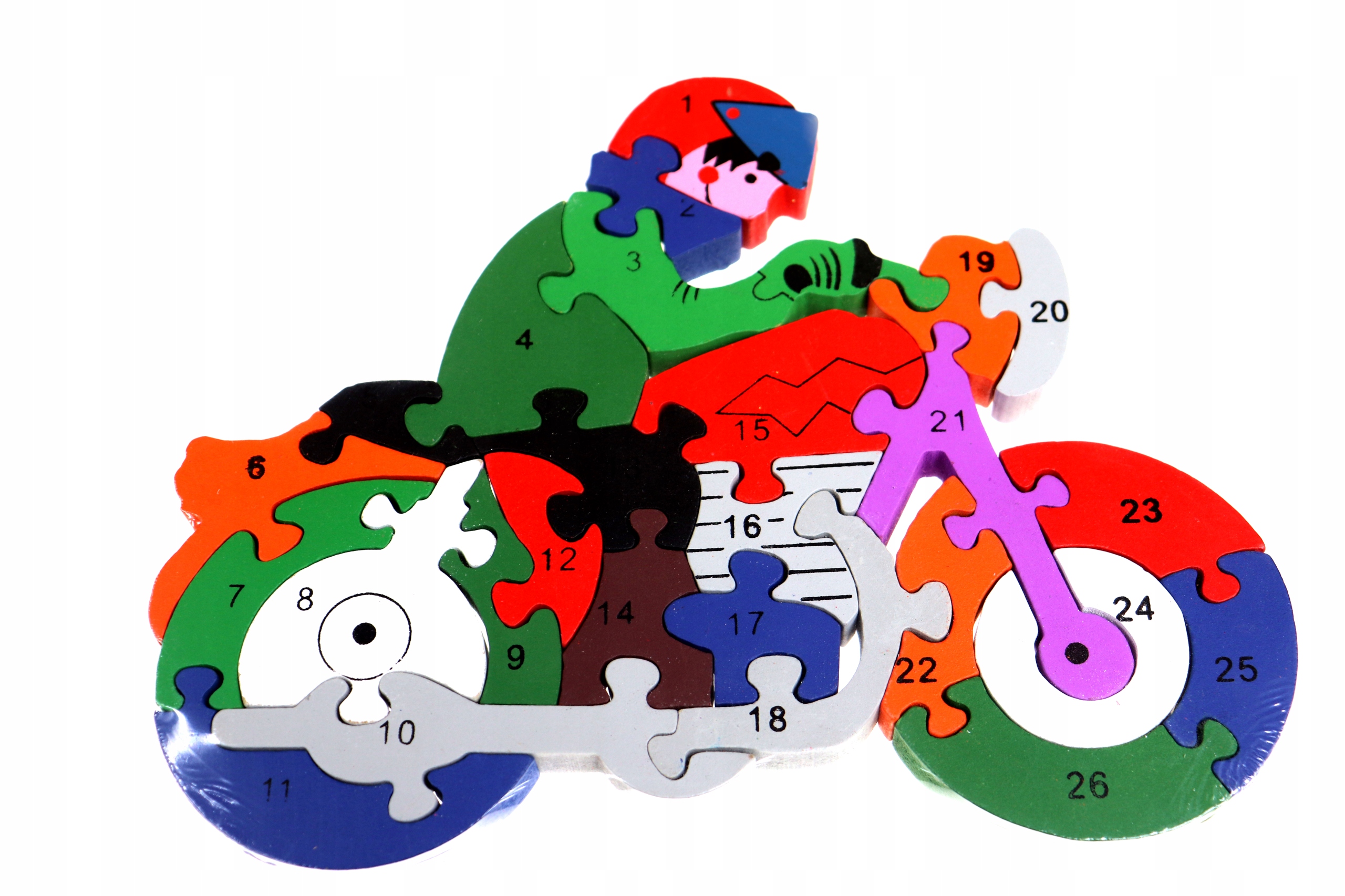 Puzzle Edukacyjne Układanka Drewniane WZOR7 26el