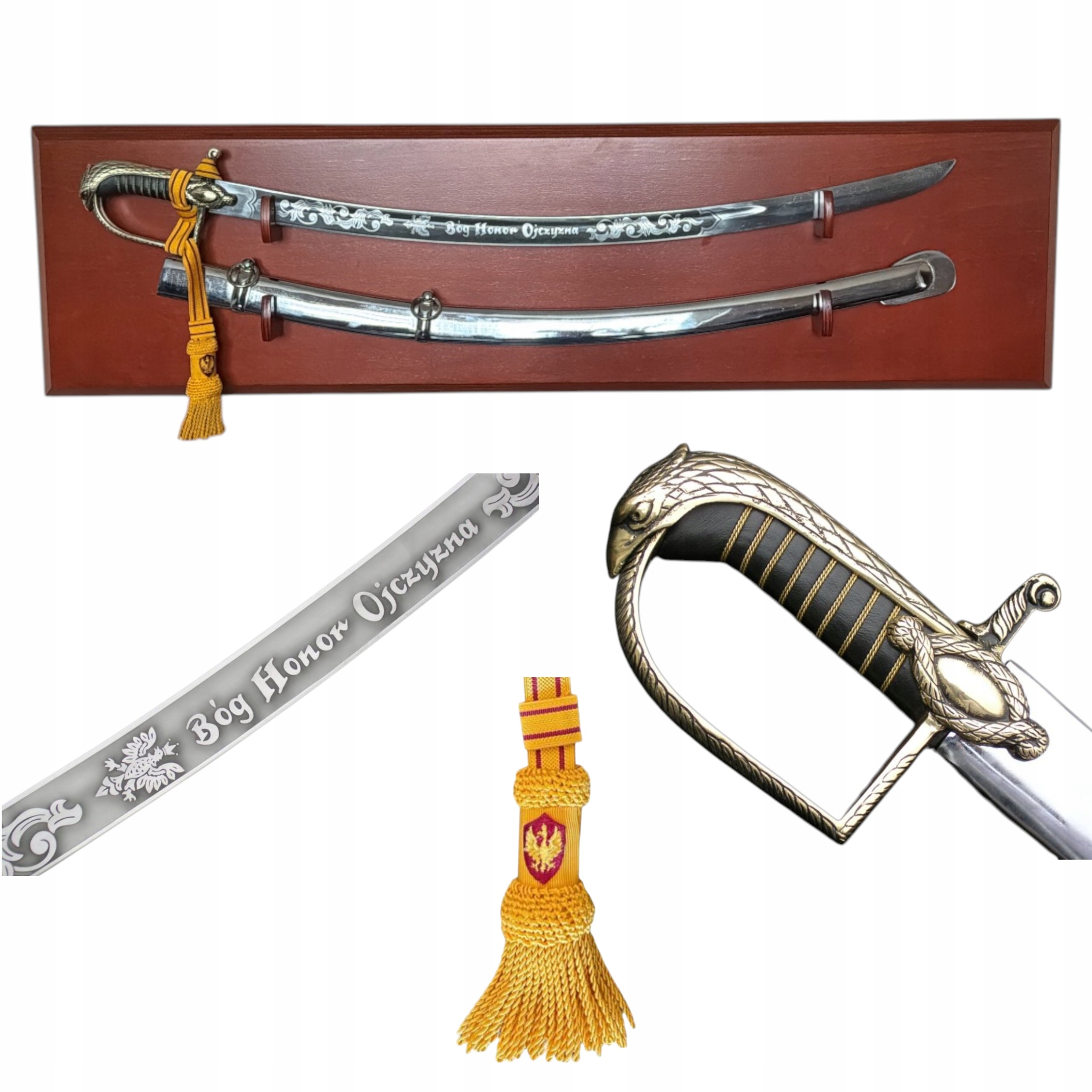 Důstojnická šavle WZ/1921 s pouzdrem Polská šavle Bůh Čest Vlast Na Tablo