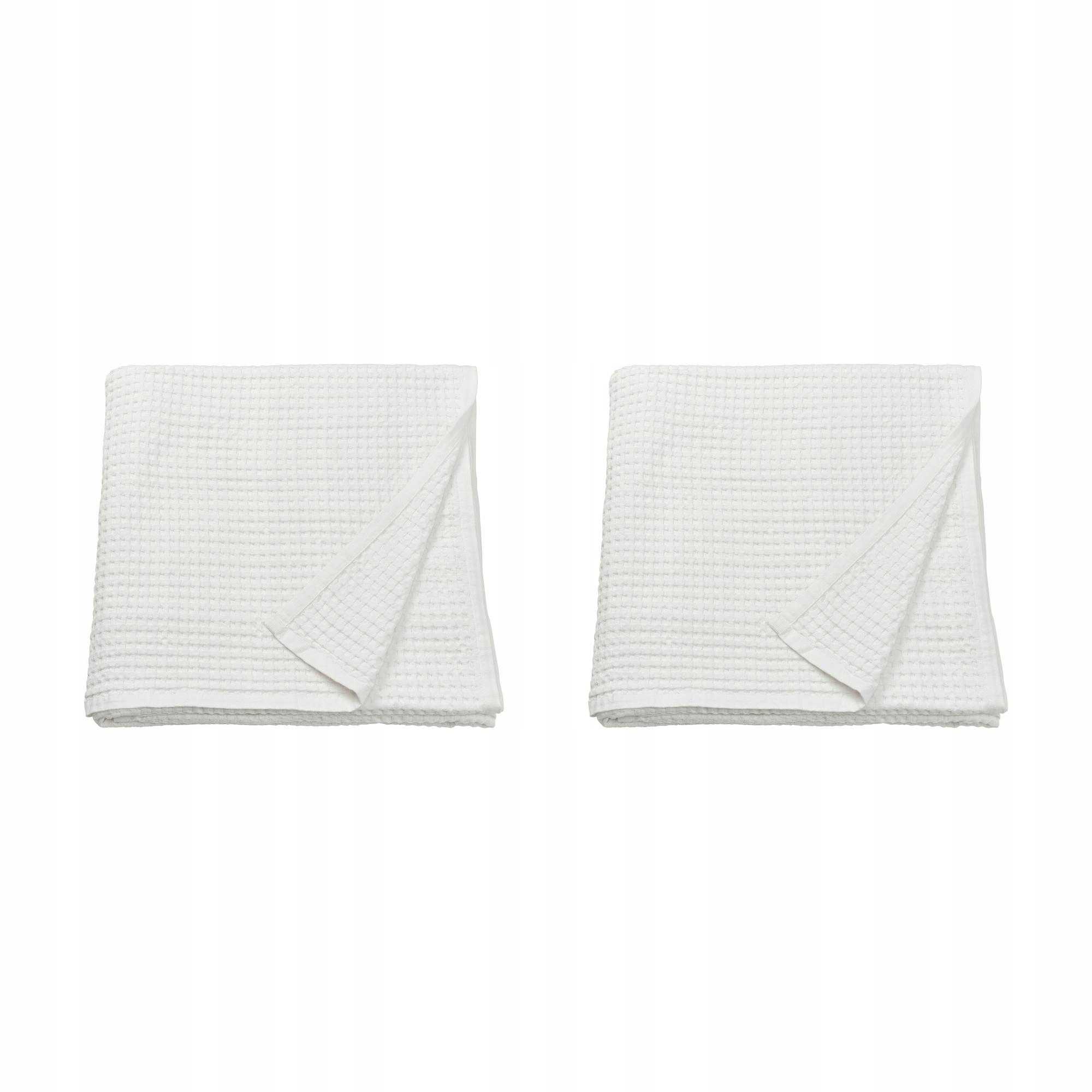 2 ks Přehoz bílý 230 x 250 cm bavlna z recyklovaného Pelartuja