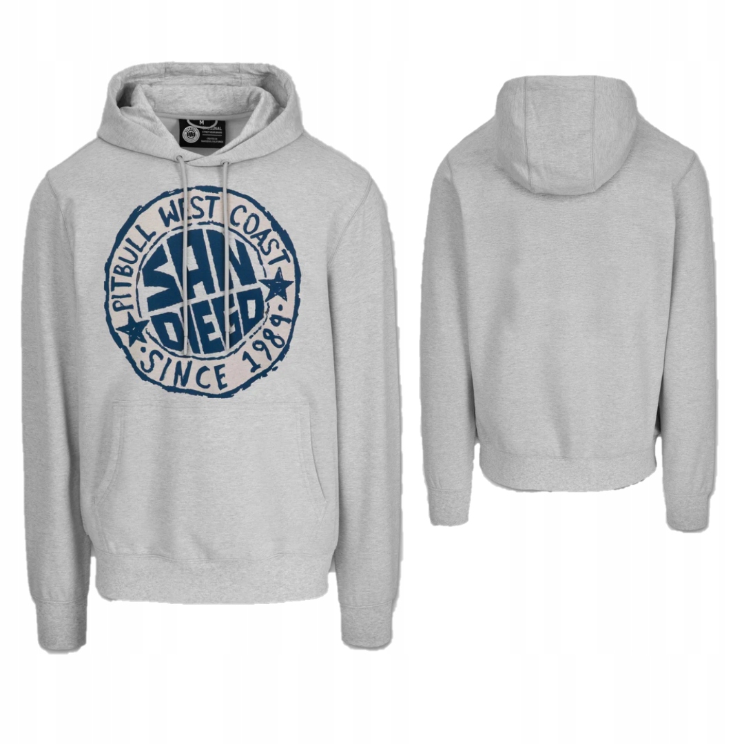 Pitbull West Coast Pánská Mikina S Kapucí San Diego Sun Šedá XXL