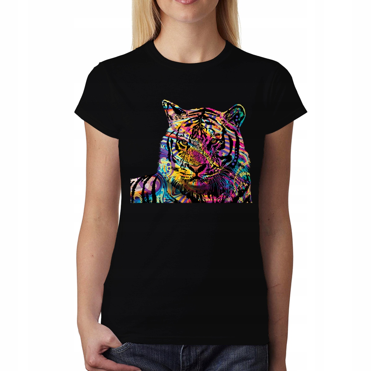 

Tygrys Syberyjski T-shirt Damski Czerń 2XL
