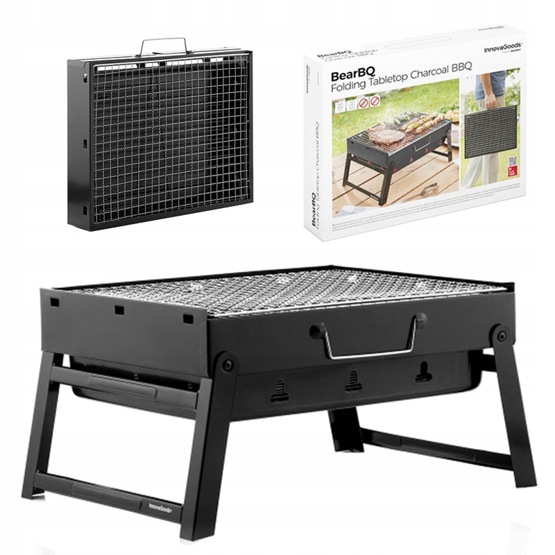 

Grill Turystyczny Przenośny Składany węglowy Bbq