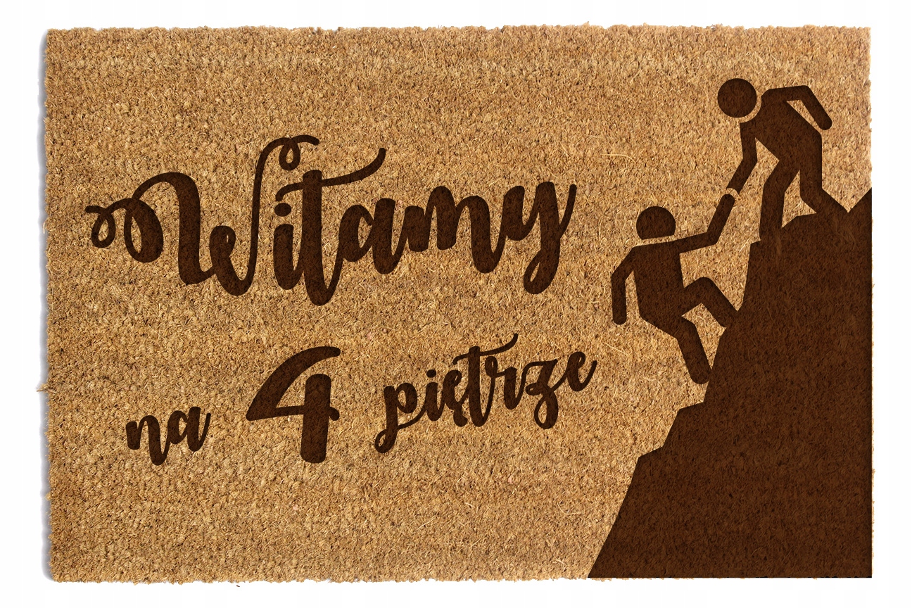 Stěrač Pod Dveře „Vítejte ve 4. patře“ 60x90 cm