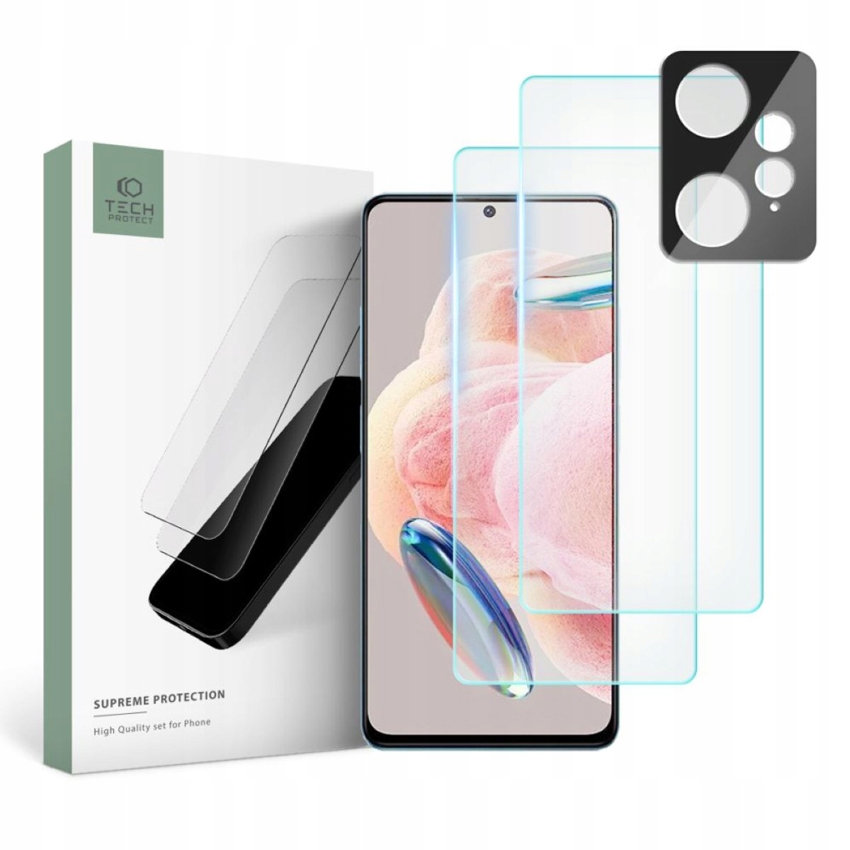 

Zestaw szkieł ochronnych do Redmi Note 12 4G/LTE