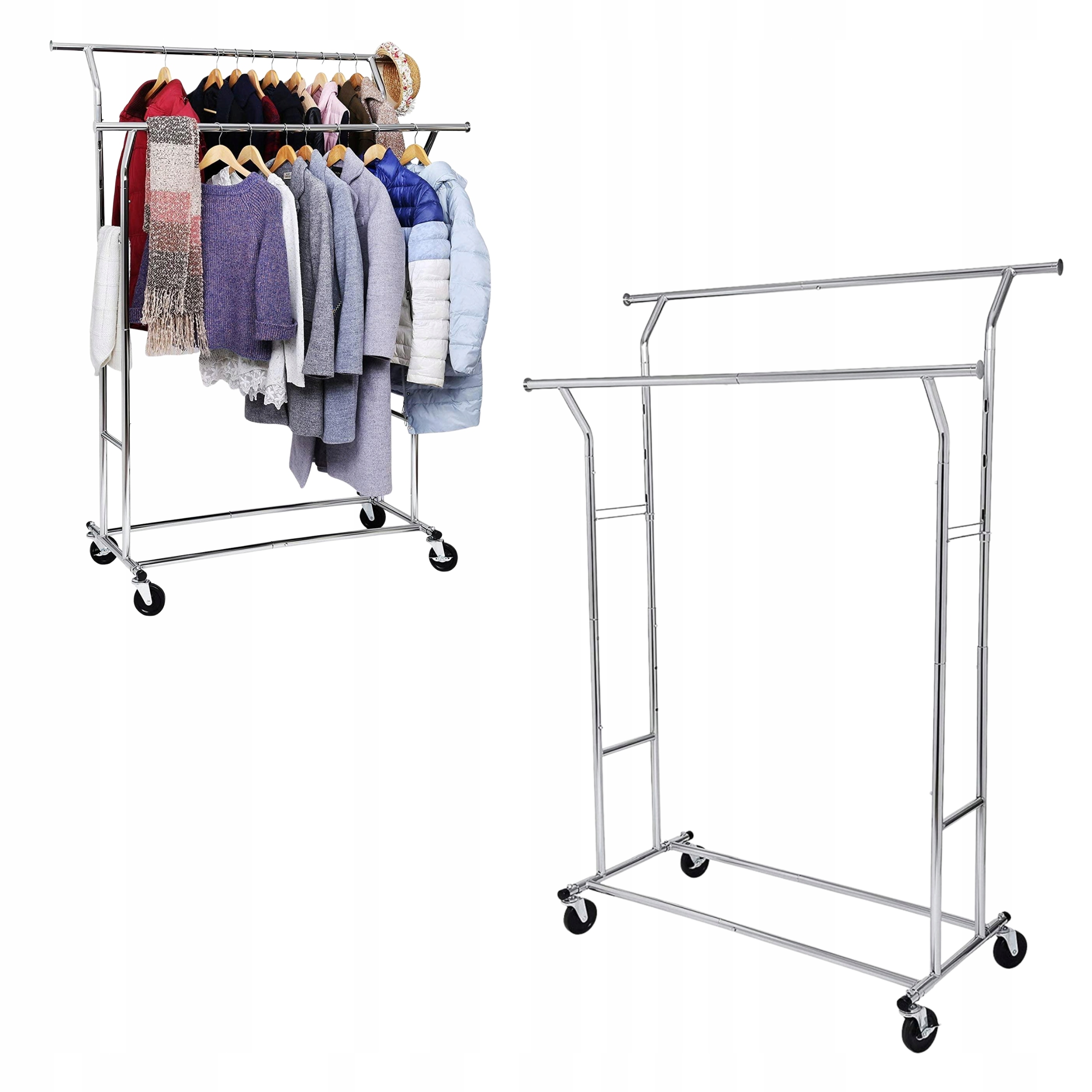 Stojanový vešiak do predsiene, polička na topánky, mobilné oblečenie, kov