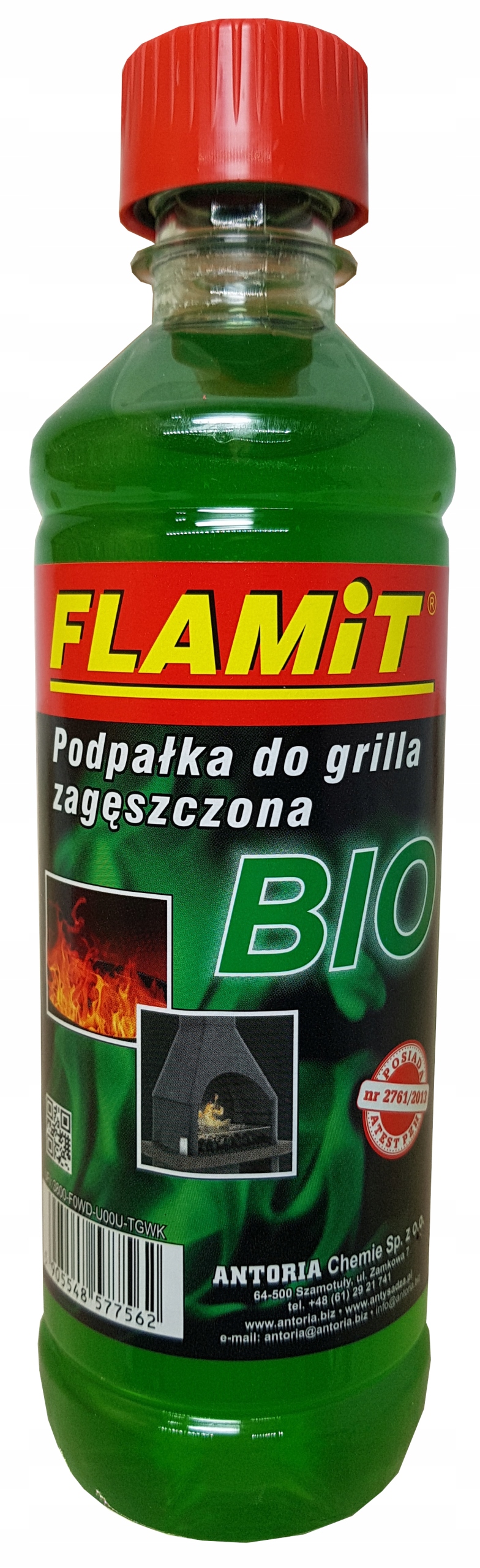 NAJSZYBCIEJ COŚ PODPAL - Podpałka w płynie do grilla Flamit 0,5 L Zagęszcz. EAN (GTIN) 5904474818503