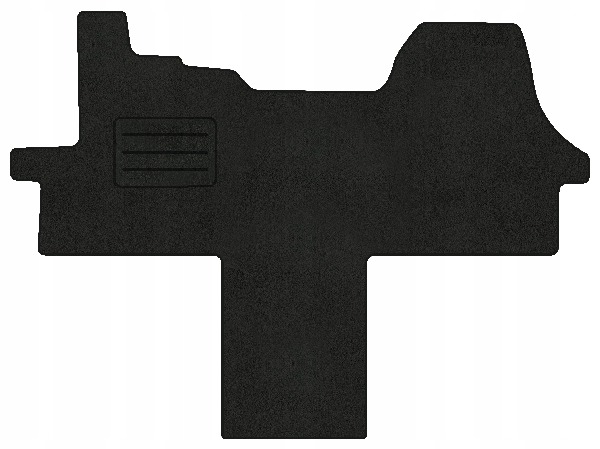Velurové koberce Lux pro Fiat Ducato III Dlugi (2006-2021) Komplet Černé