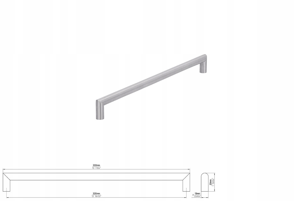 Nábytková úchytka Siro 1406-332N1 nerezová ocel kartáčovaná ocel