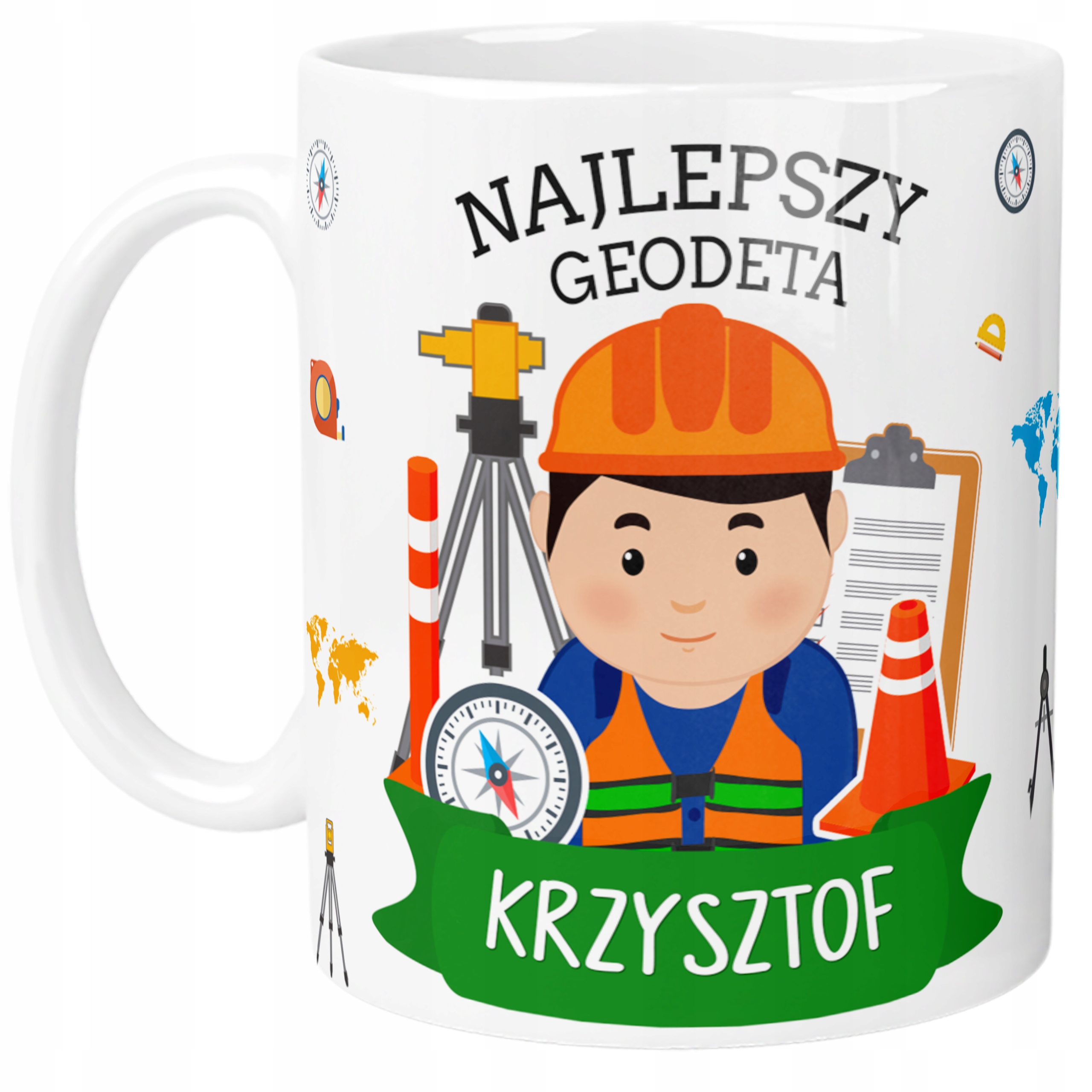

Personalizowany Kubek dla Geodety Pomocnika Imie