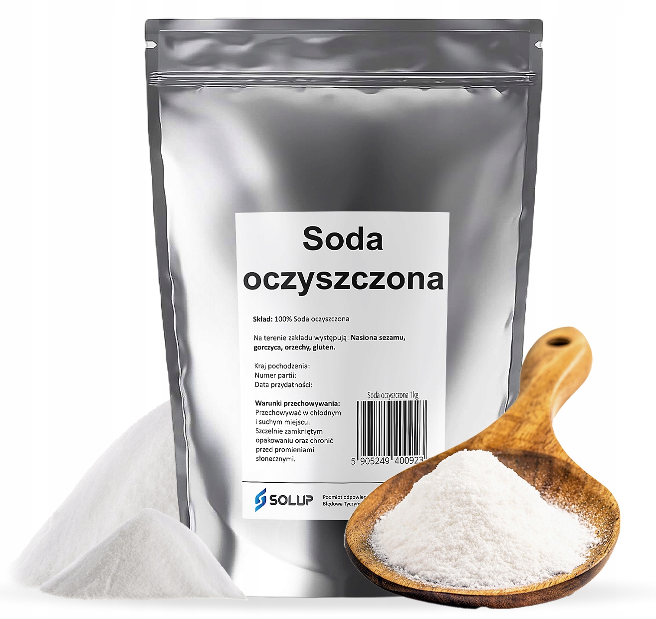 SODA OCZYSZCZONA SPOŻYWCZA WODOROWĘGLAN SODU 5kg