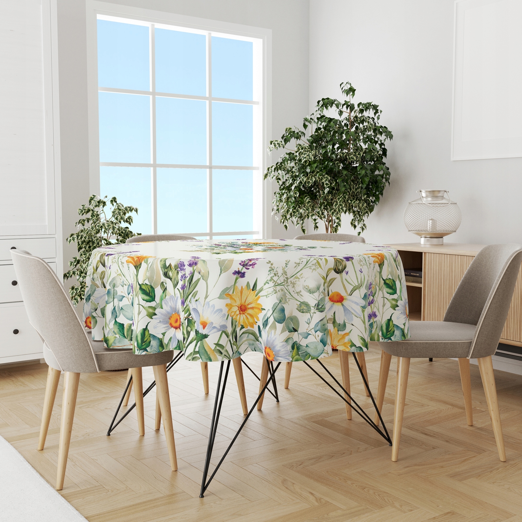 OBRUS OKRĄGŁY NA STÓŁ DEKORACYJNY 150 WZÓR KOŁO 807 Typ obrus