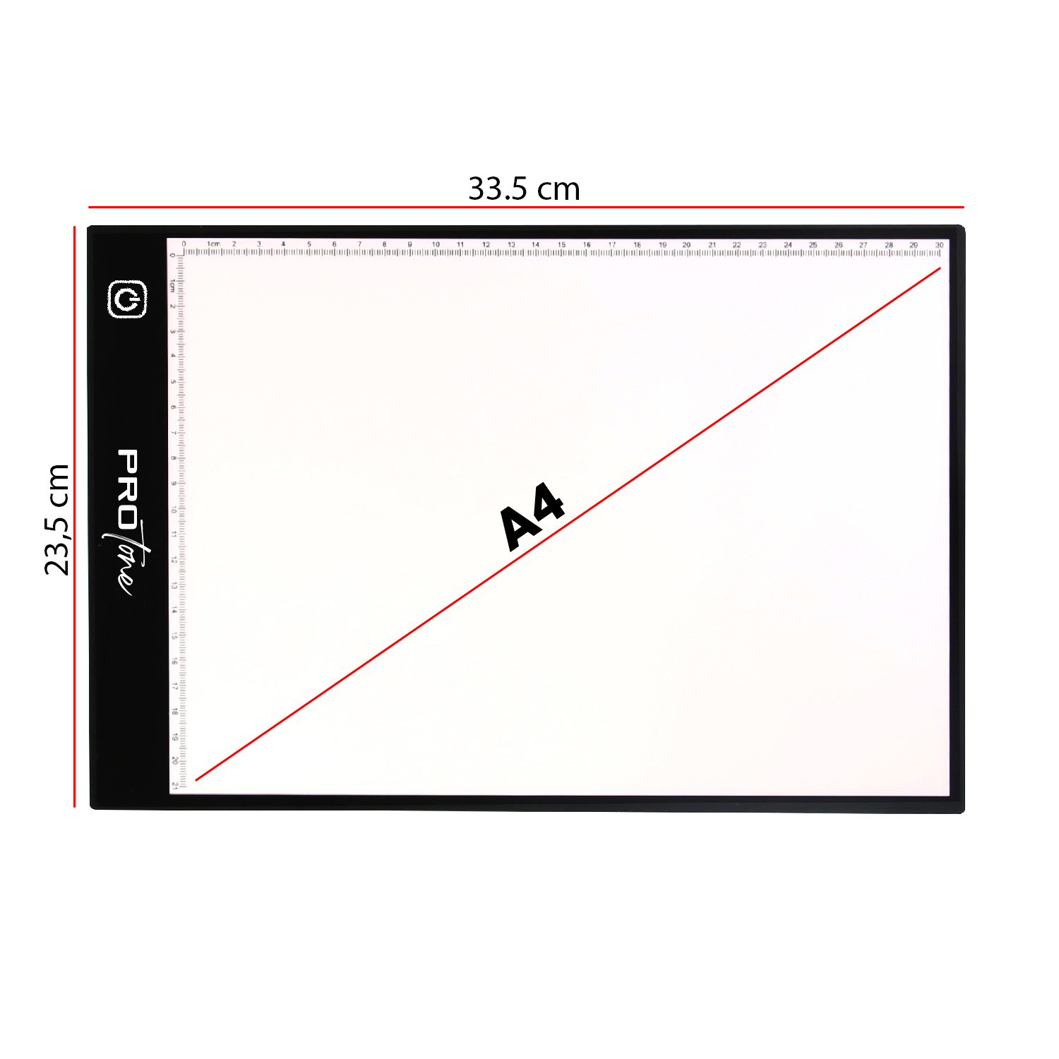 Podświetlana Deska Tablica Kreślarska Tablet Graficzny do Rysowania LED A4 Format deski format A4