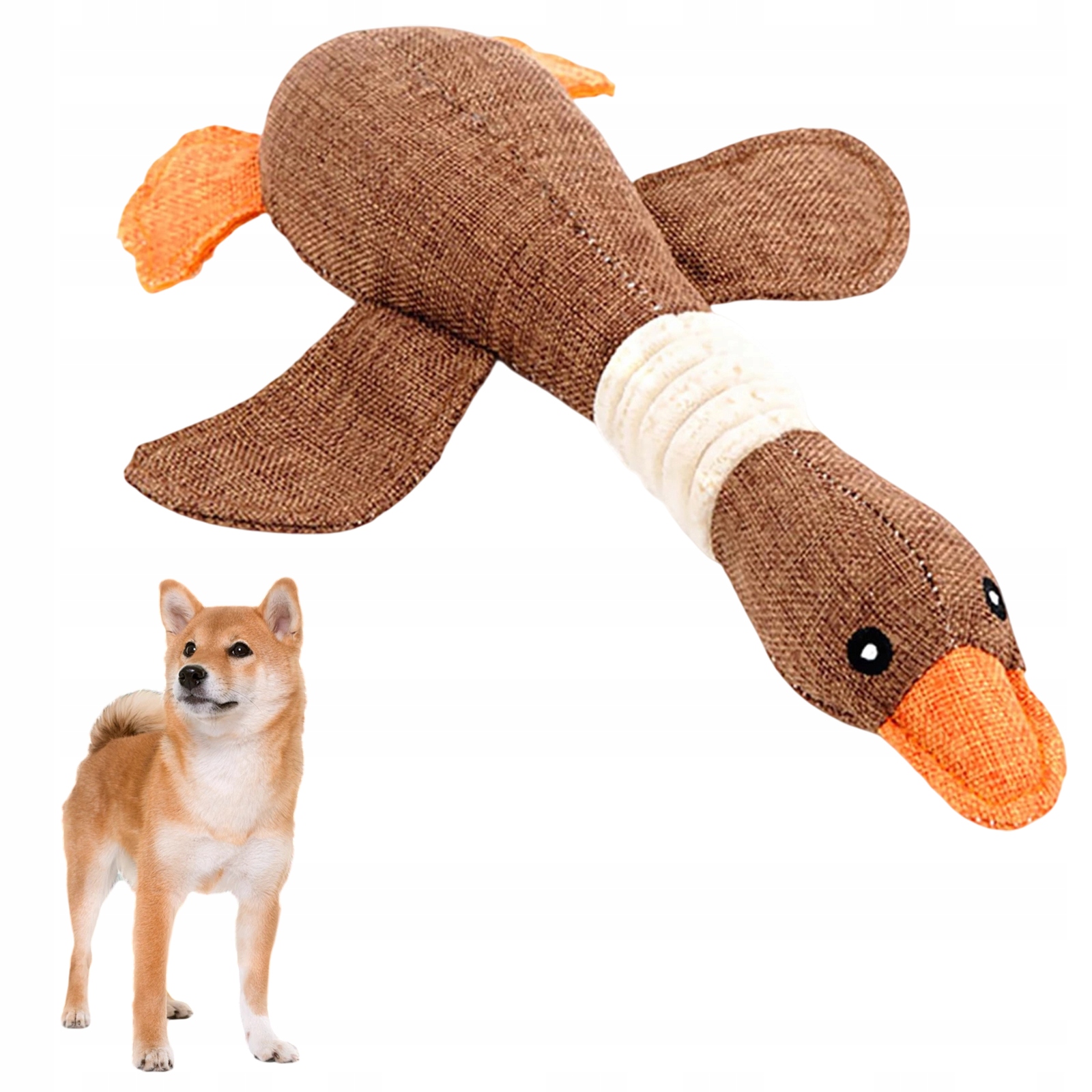 Levně Plyšová Hračka Pro Psa S Pískátkem, Odolná Pro Malé, Střední Hnědé