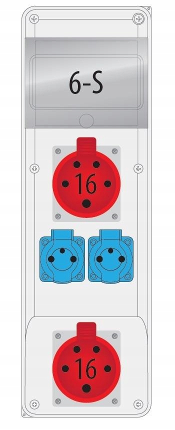 Rozvaděč R-box Slim 2x16A/5P 2x230V 6S B.SLIM-6S-15