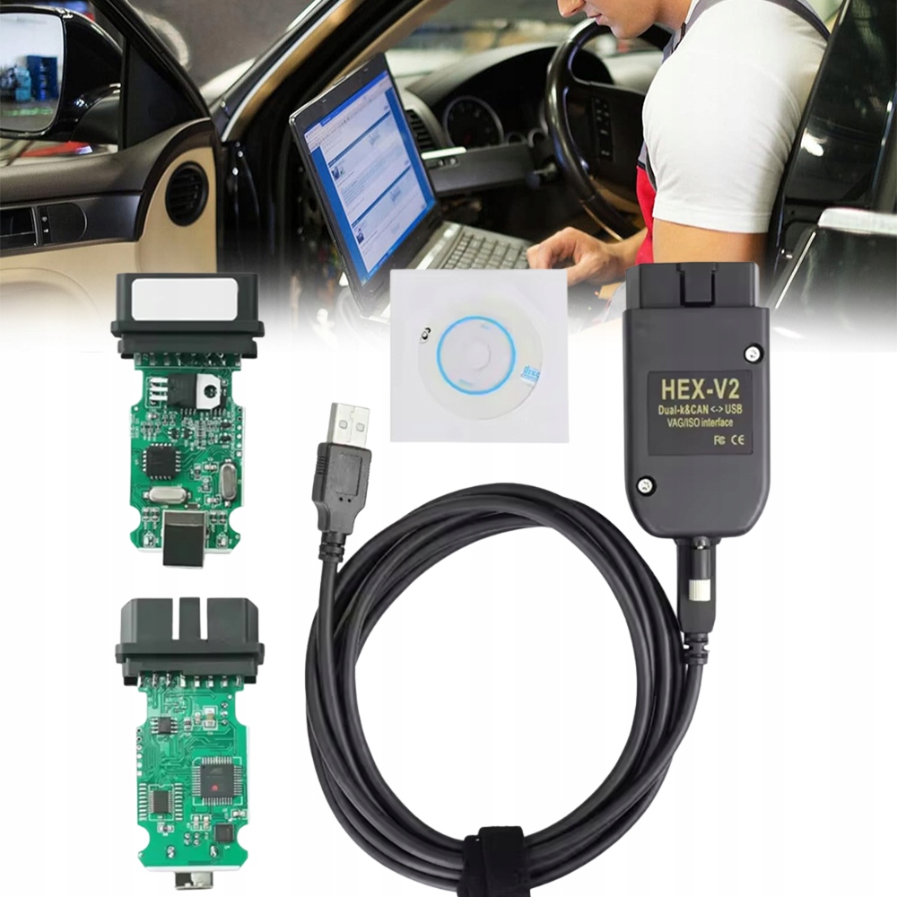 Kabelový rozhraní Vag H-ex V2 25.3 Eng 24.7PL Atmega162 FT232 K+can Vcds OBD2